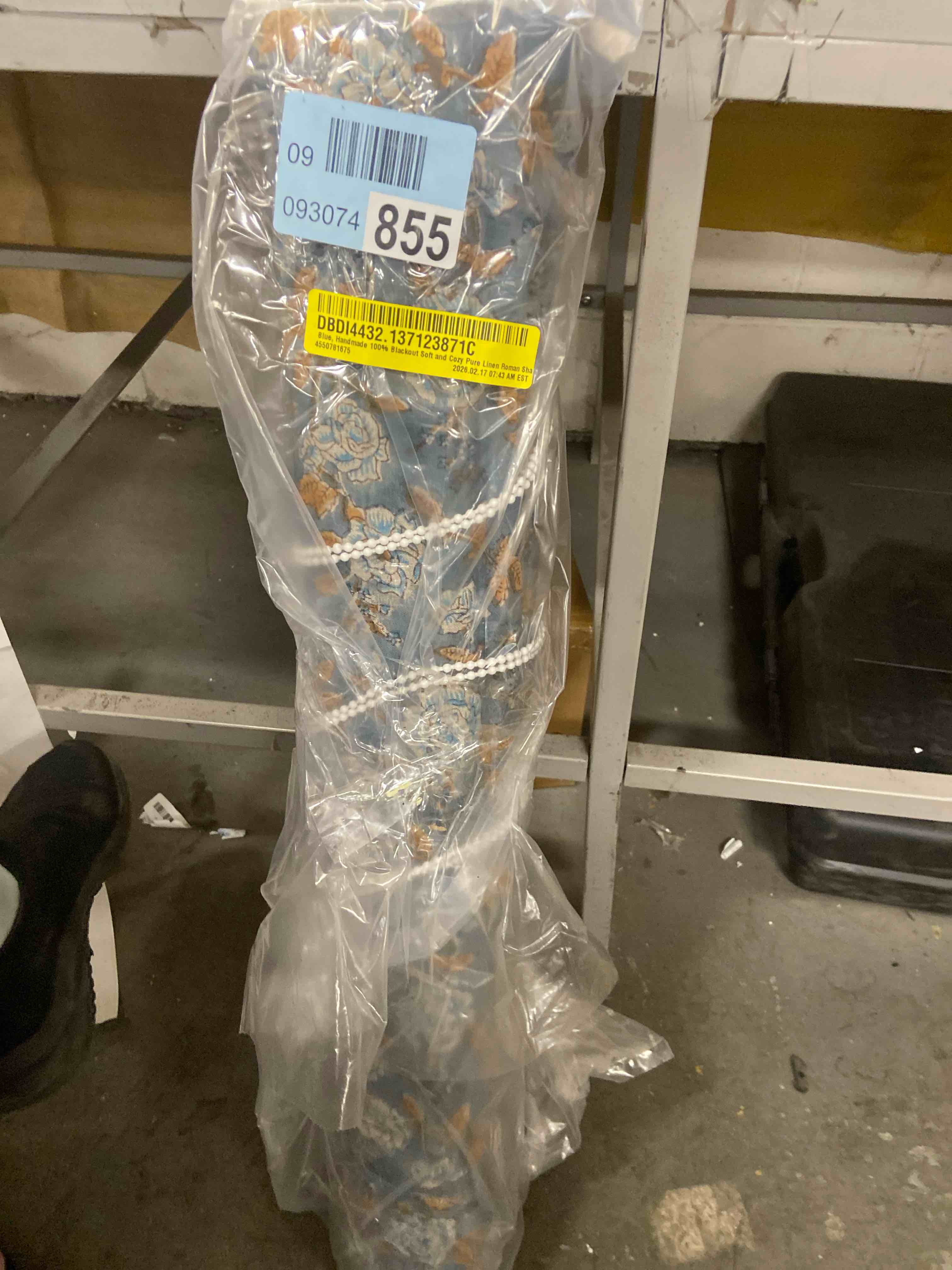 Condition photo showing Good Condition for Blue, Handmade 100% Blackout Soft and Cozy Pure Linen Roman Shades