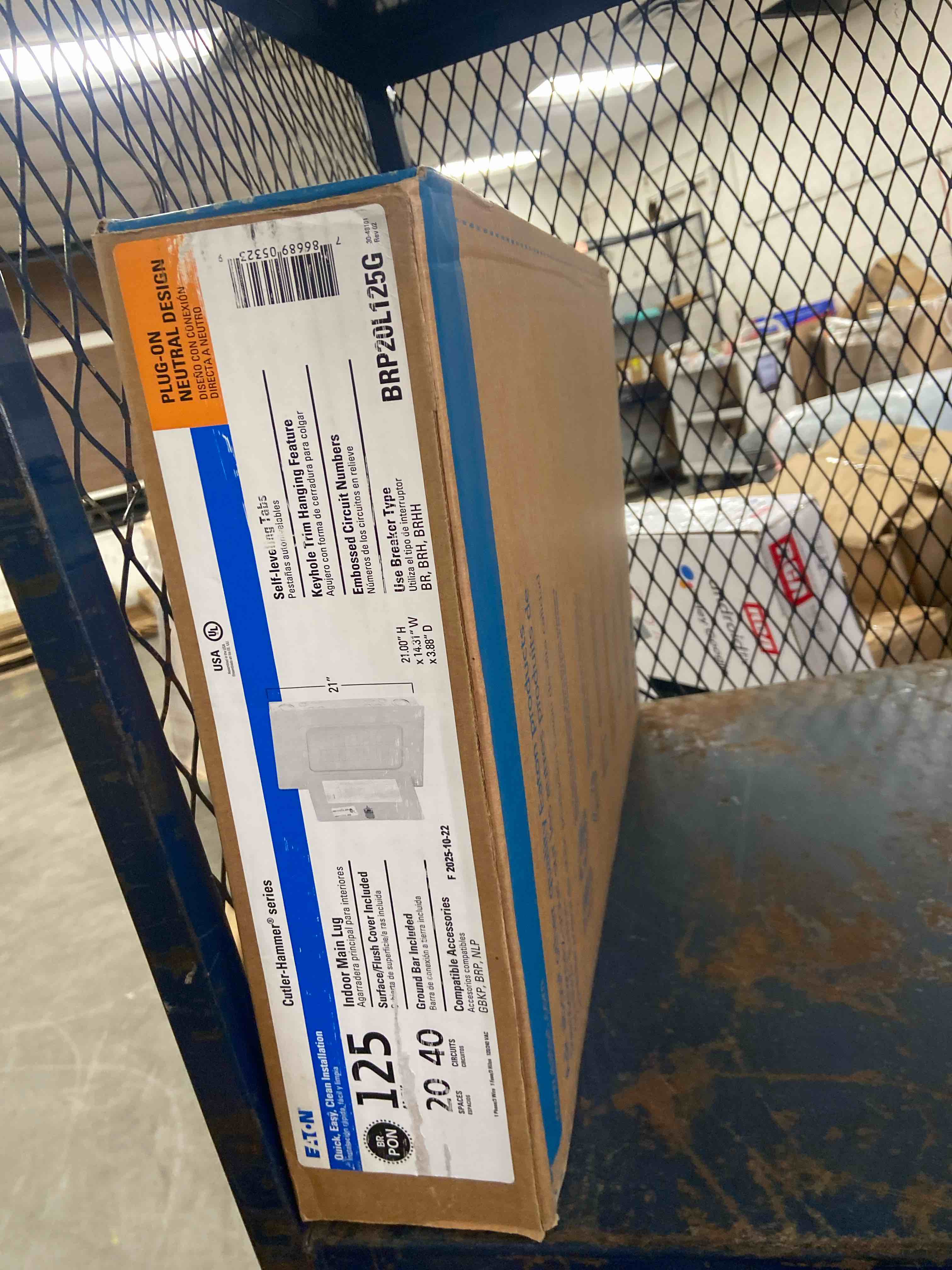 Condition photo showing New/Like New for Eaton BRP20L125G Type BR Single-Phase Loadcenter Box - 125A