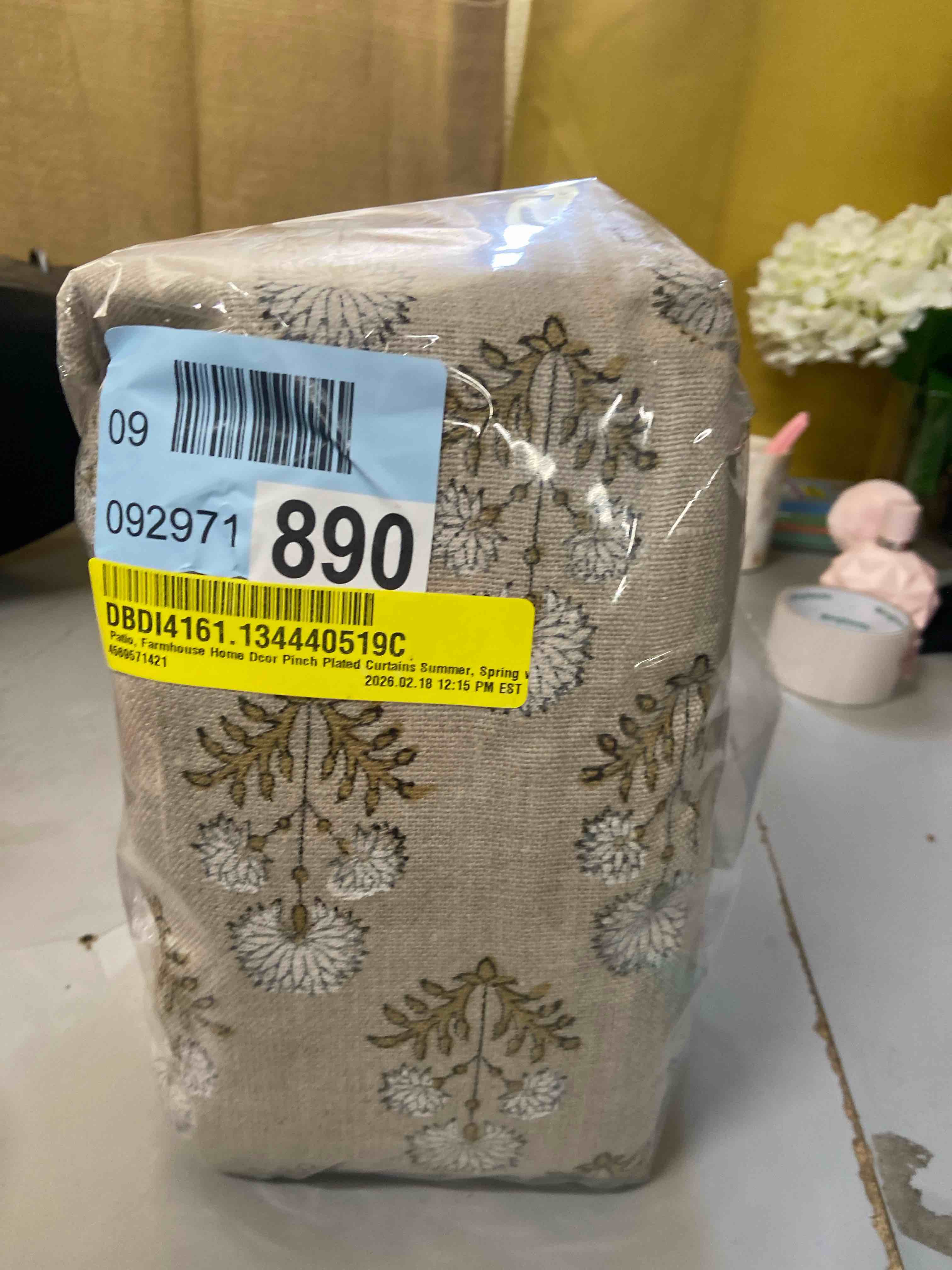 Condition photo showing New/Like New for Patio, Farmhouse Home Deor Pinch Plated Curtains Summer, Spring v