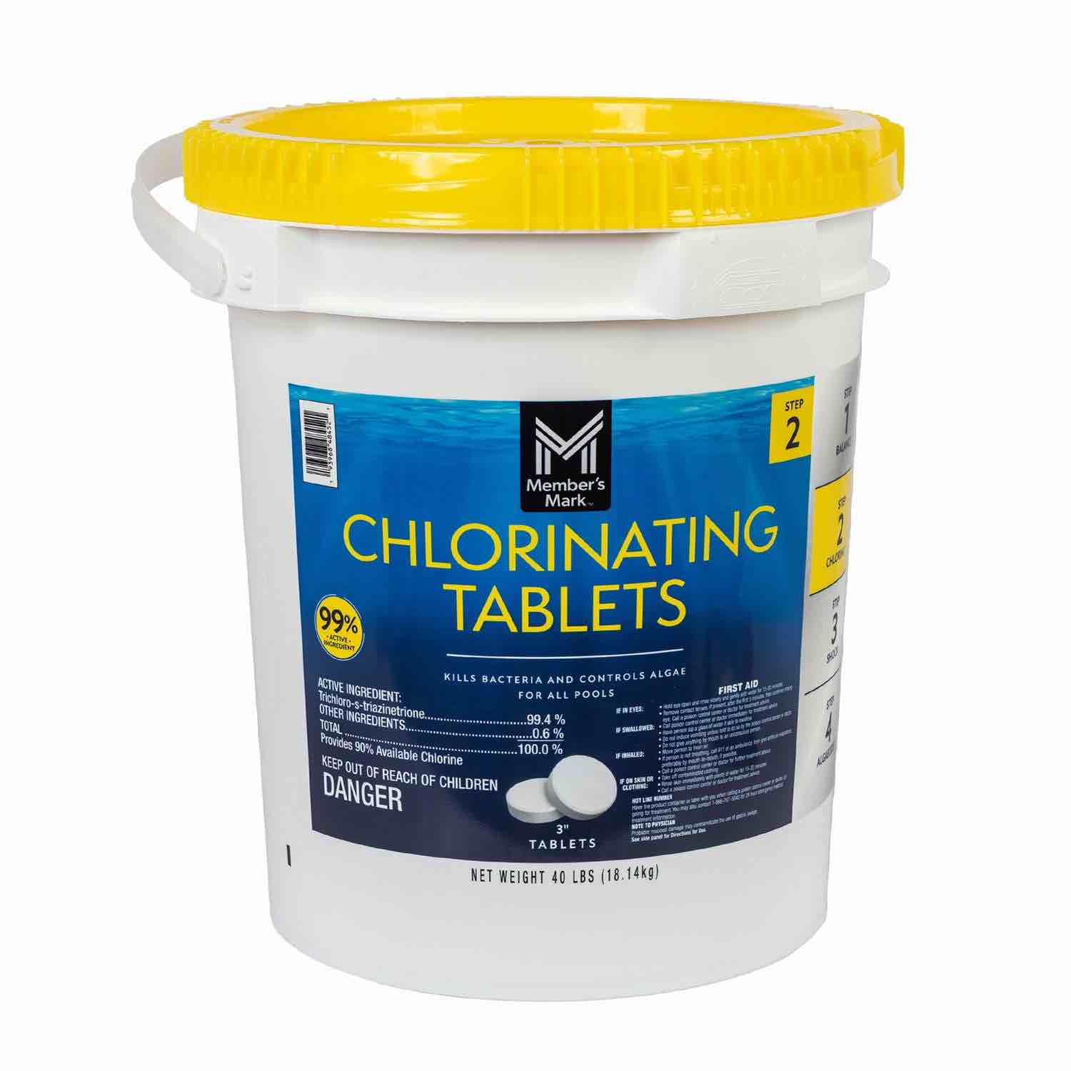 Member's Mark 3" Chlorinating Tablets, 40 lbs.