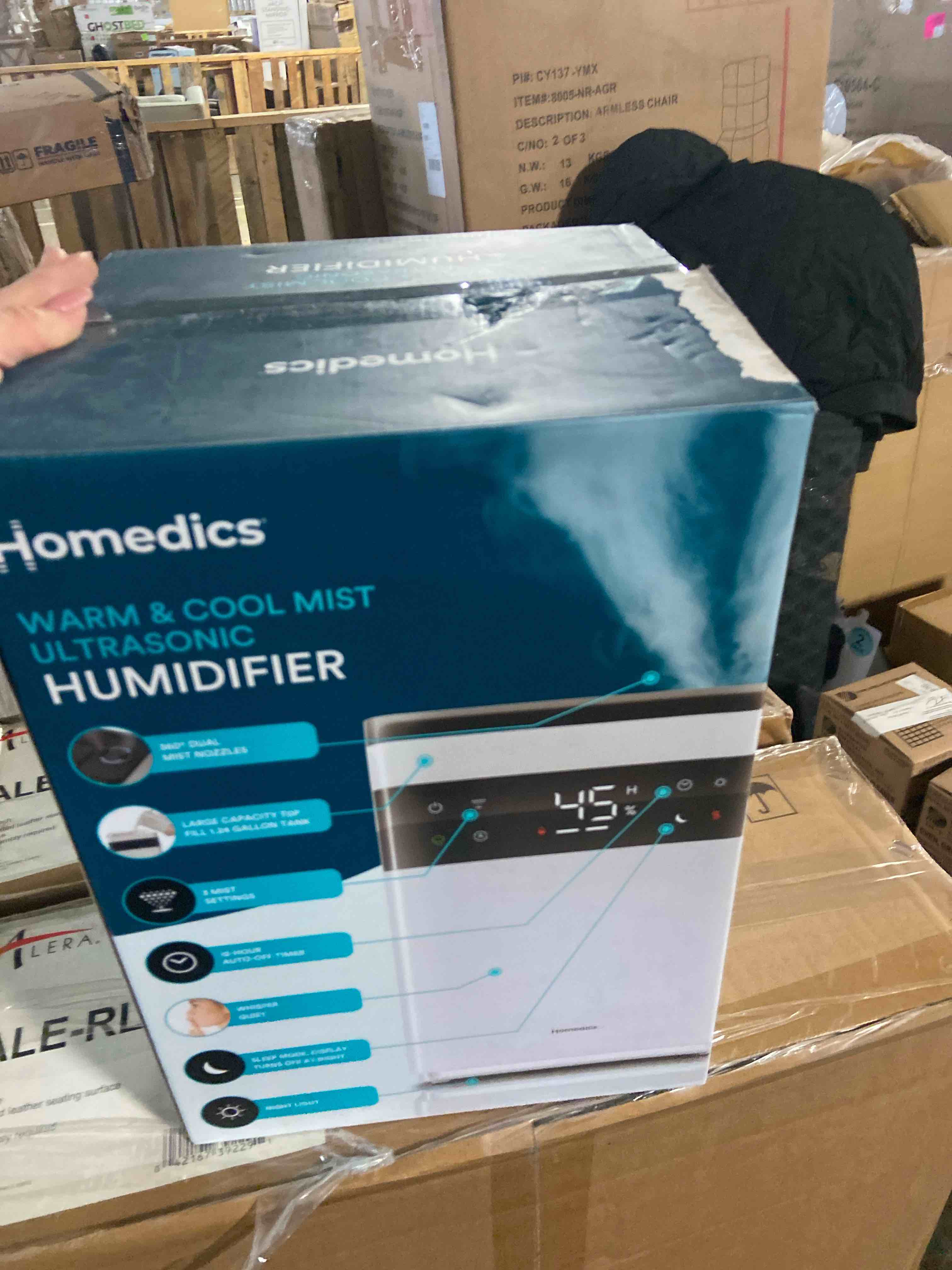 Condition photo showing Good Condition for Homedics Premium Warm & Cool Mist Ultrasonic Topfill Humidifier  58 Hour Runtime