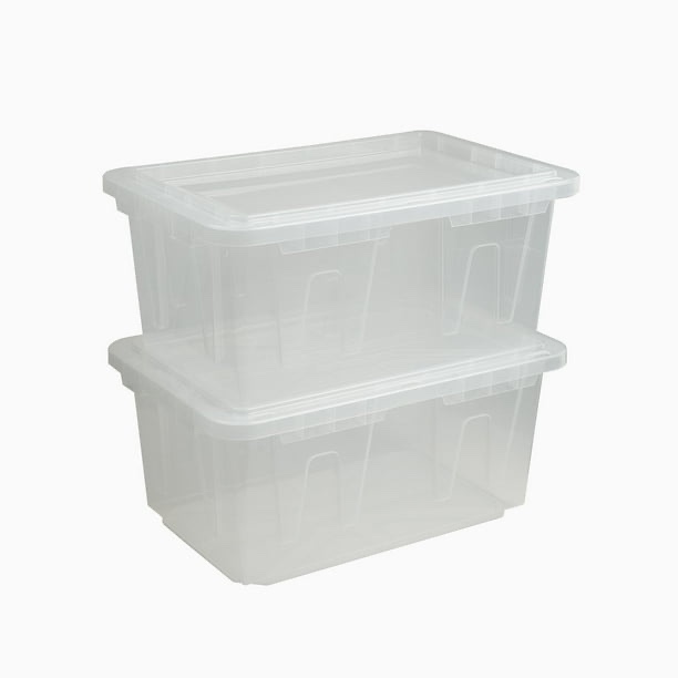 member's mark 60 quart clear storage tote,17.2" d x 25.7" w x 12" h, 2 pack