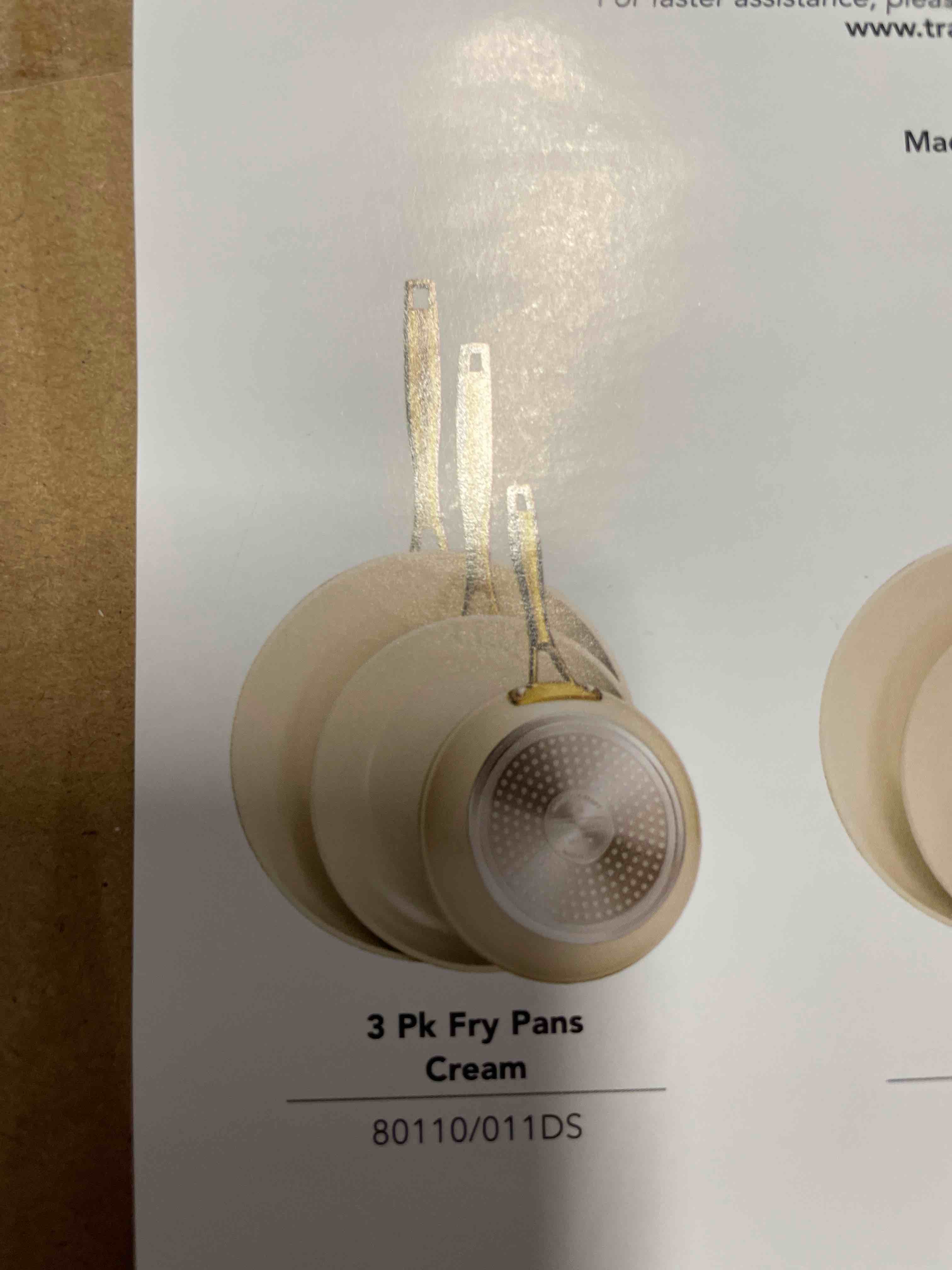 cold forged 3-pack fry pans with ceramic interior