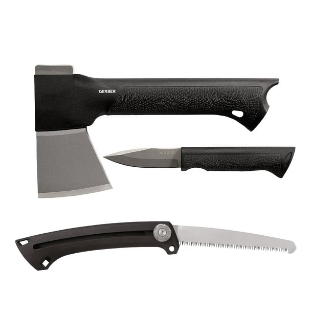 Gerber Gear 3-in-1 Axe, Knife, and Saw Combo Set