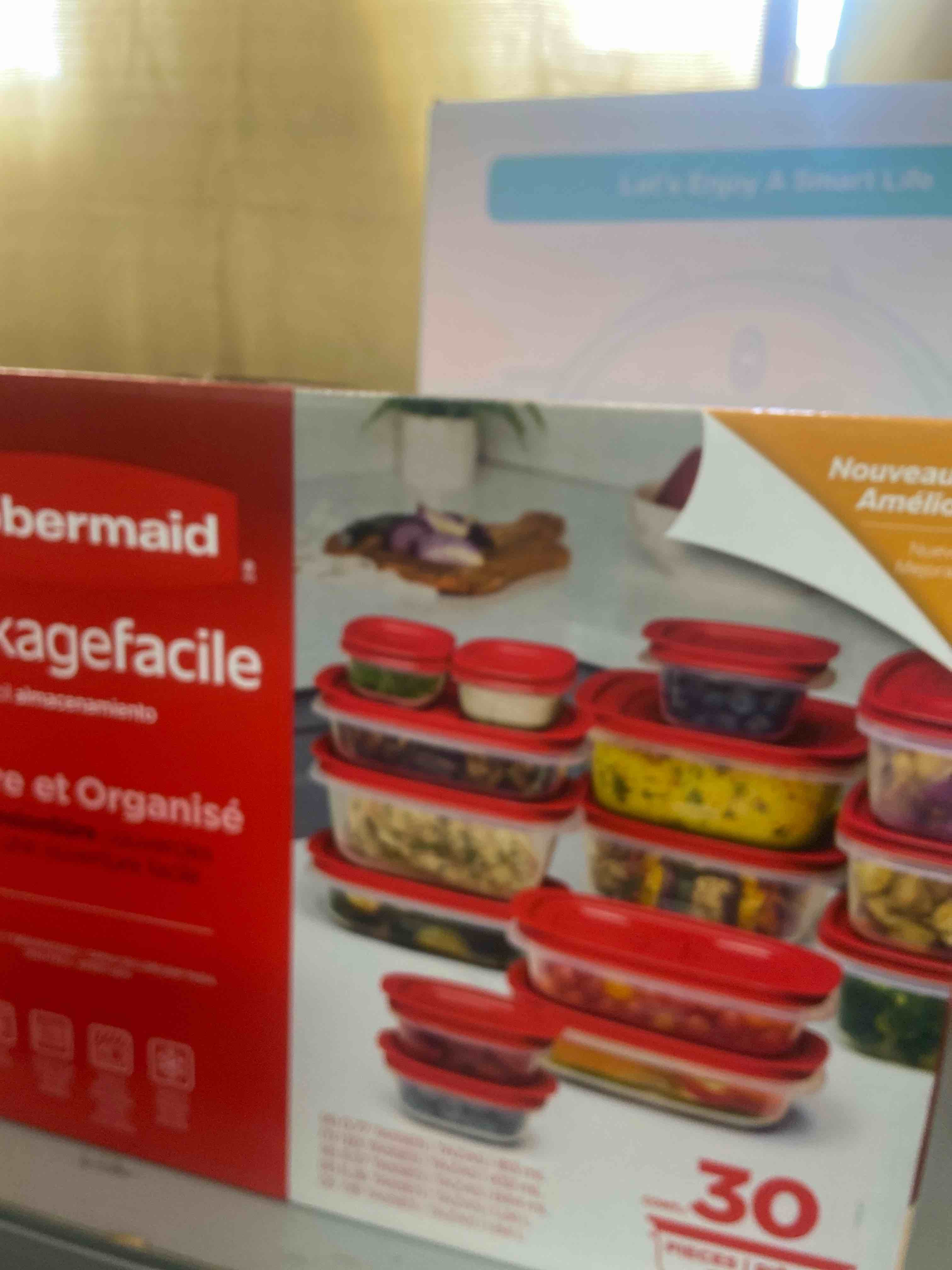 Condition photo showing New/Like New for Rubbermaid EasyStore Containers with Lids, 30-Piece Set