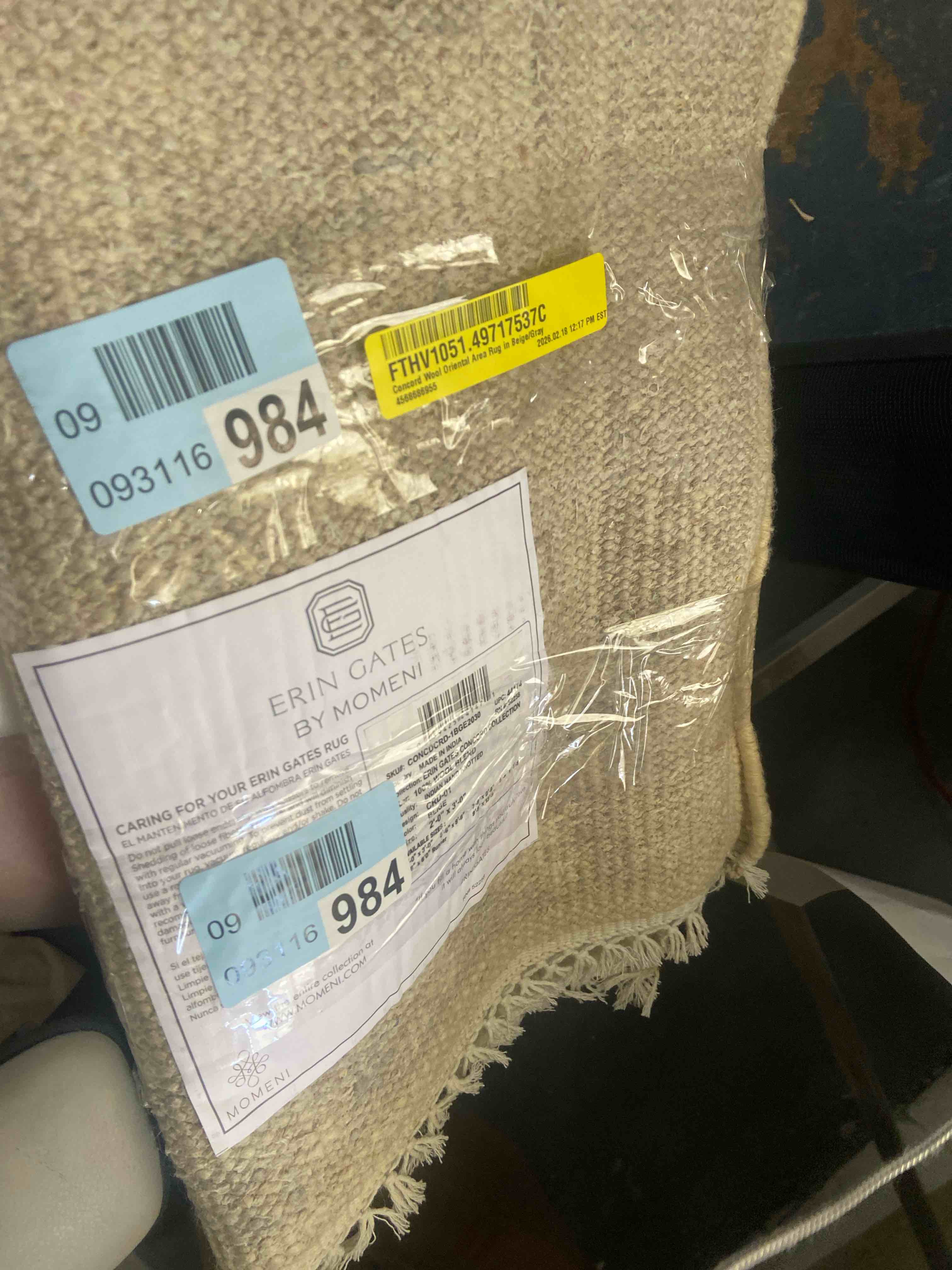 Condition photo showing New/Like New for 2'x3' Concord Walden Hand Knotted Wool Area Rug Beige - Erin Gates by Momeni