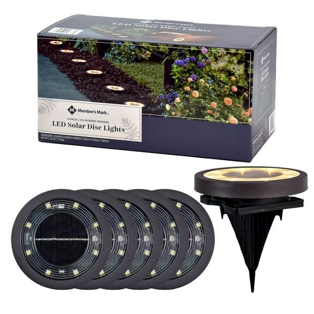 Member's Mark 6-Piece LED Solar Disc