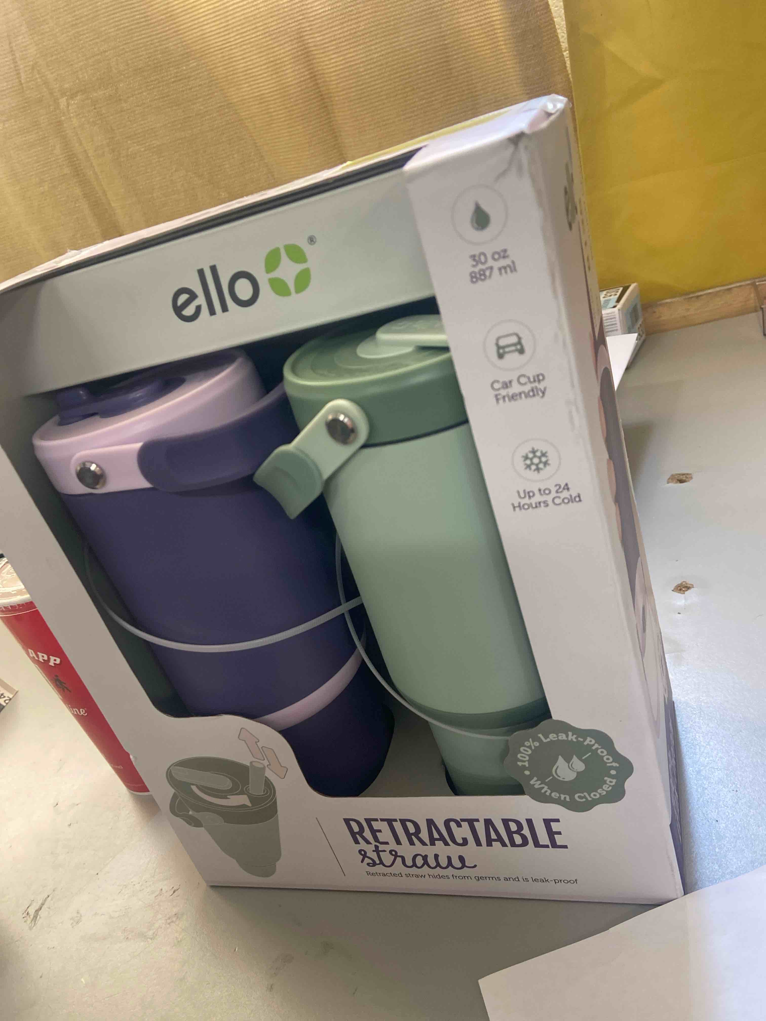 Condition photo showing New/Like New for Ello Oasis Go 30oz Leak-Proof Stainless Steel Tumbler, 2 Pack
