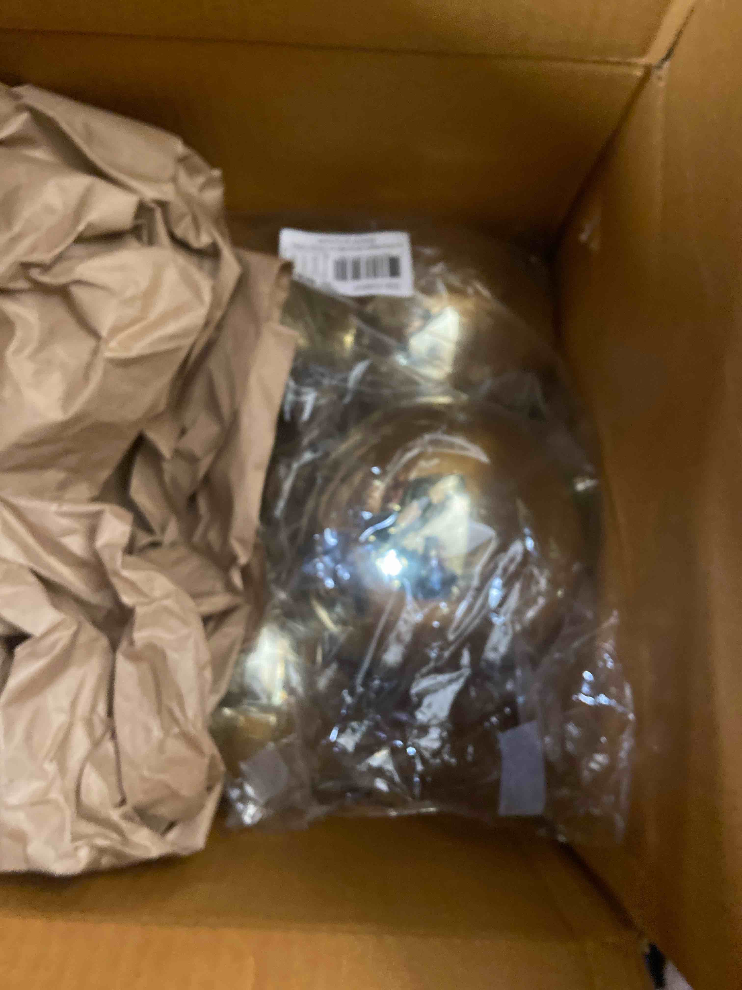 Condition photo showing New/Like New for Vickerman 6  Champagne Shiny Ball Ornament  4 per Bag