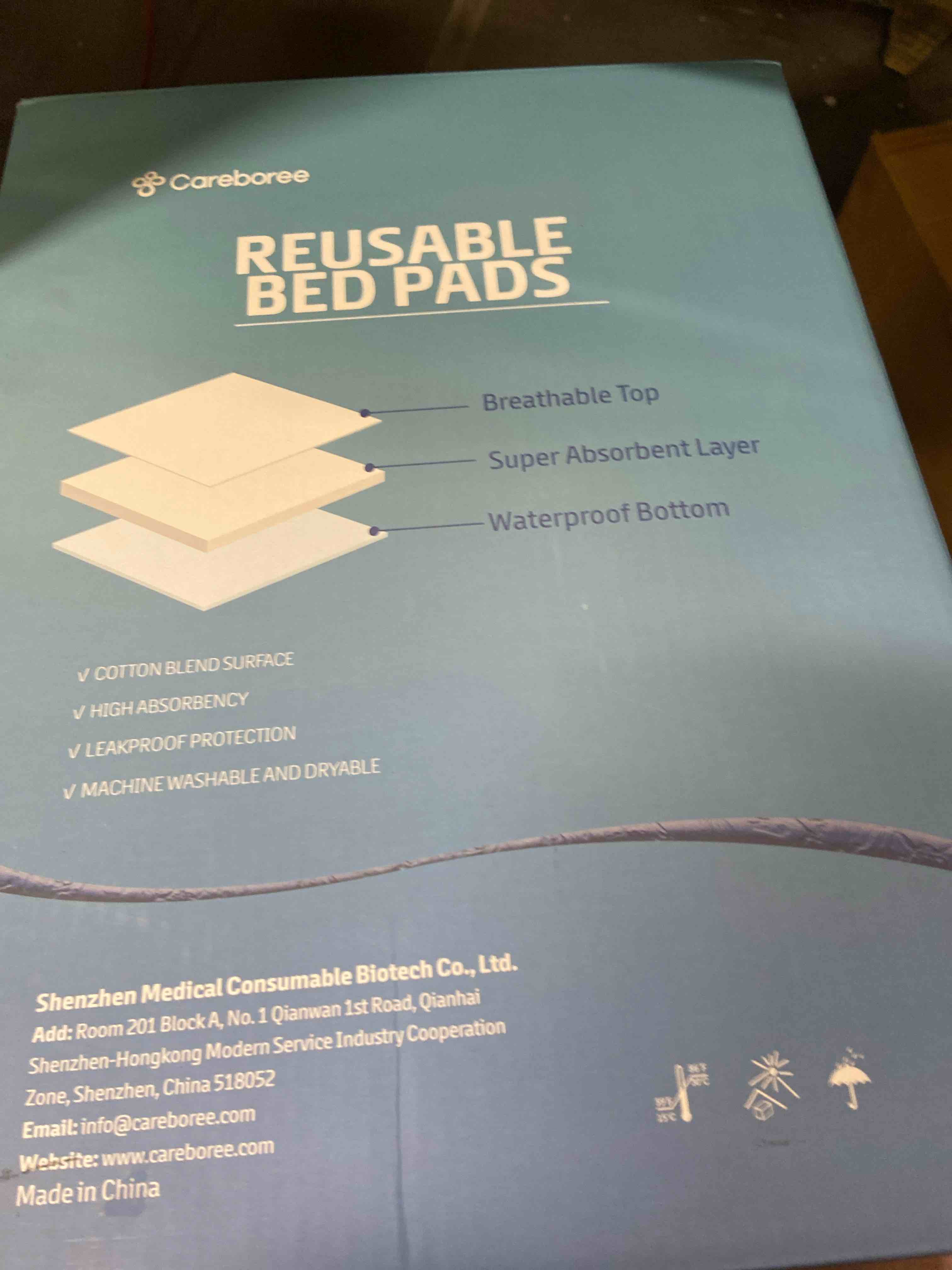 Condition photo showing New/Like New for 2 Pack 36” x 54” Extra Heavy Absorbency Washable Underpads, Waterproof Nursing Pads Incontinence Bed Pads, Reusable Washable Pee Pads for Dogs, Diaper Changing & Adults, Mattress Protector 2 Pack - 36" x 54"