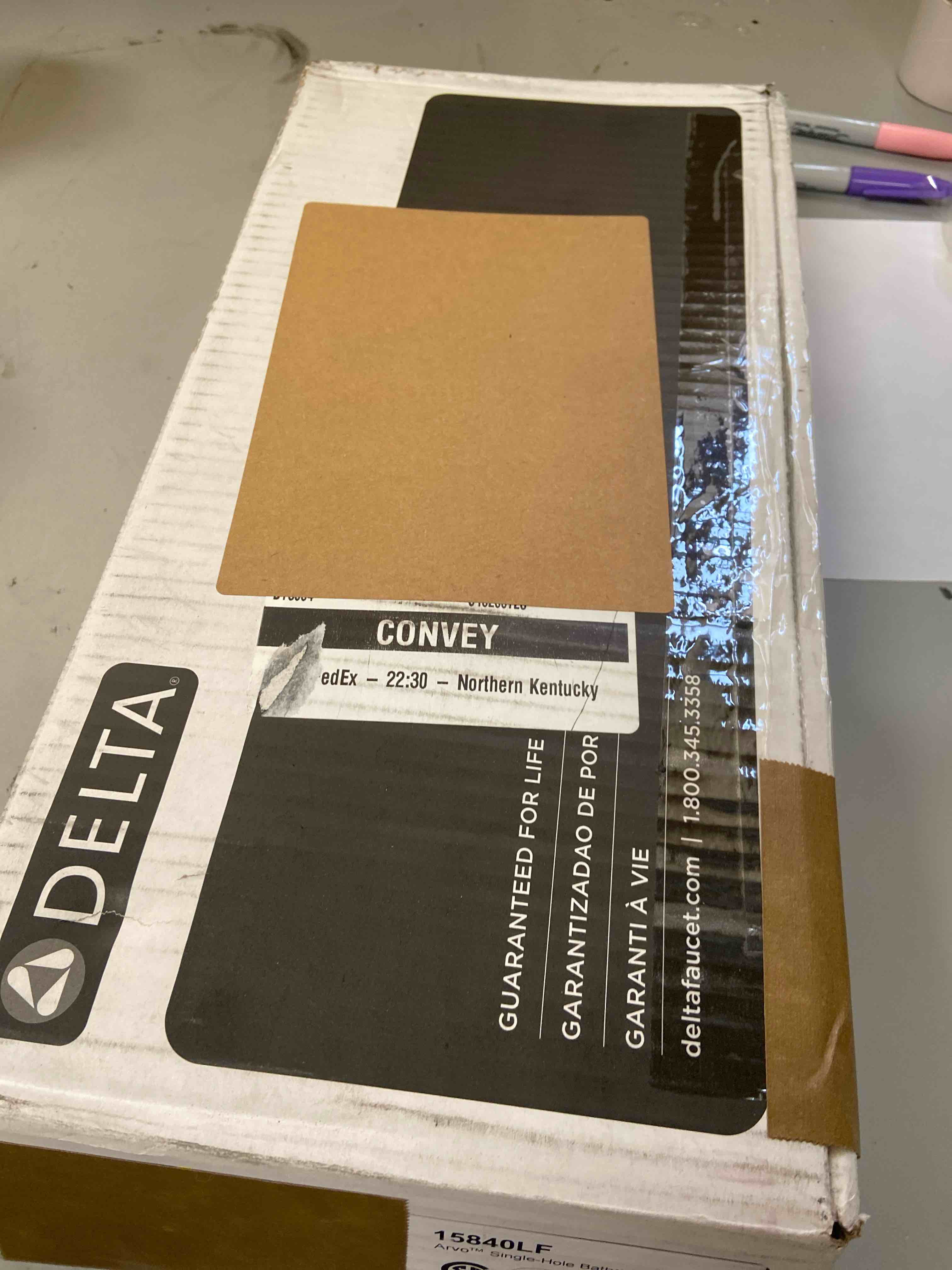 Condition photo showing New/Like New for Delta 15840Lf Arvo 1.2 GPM Single Hole Bathroom Faucet - Chrome