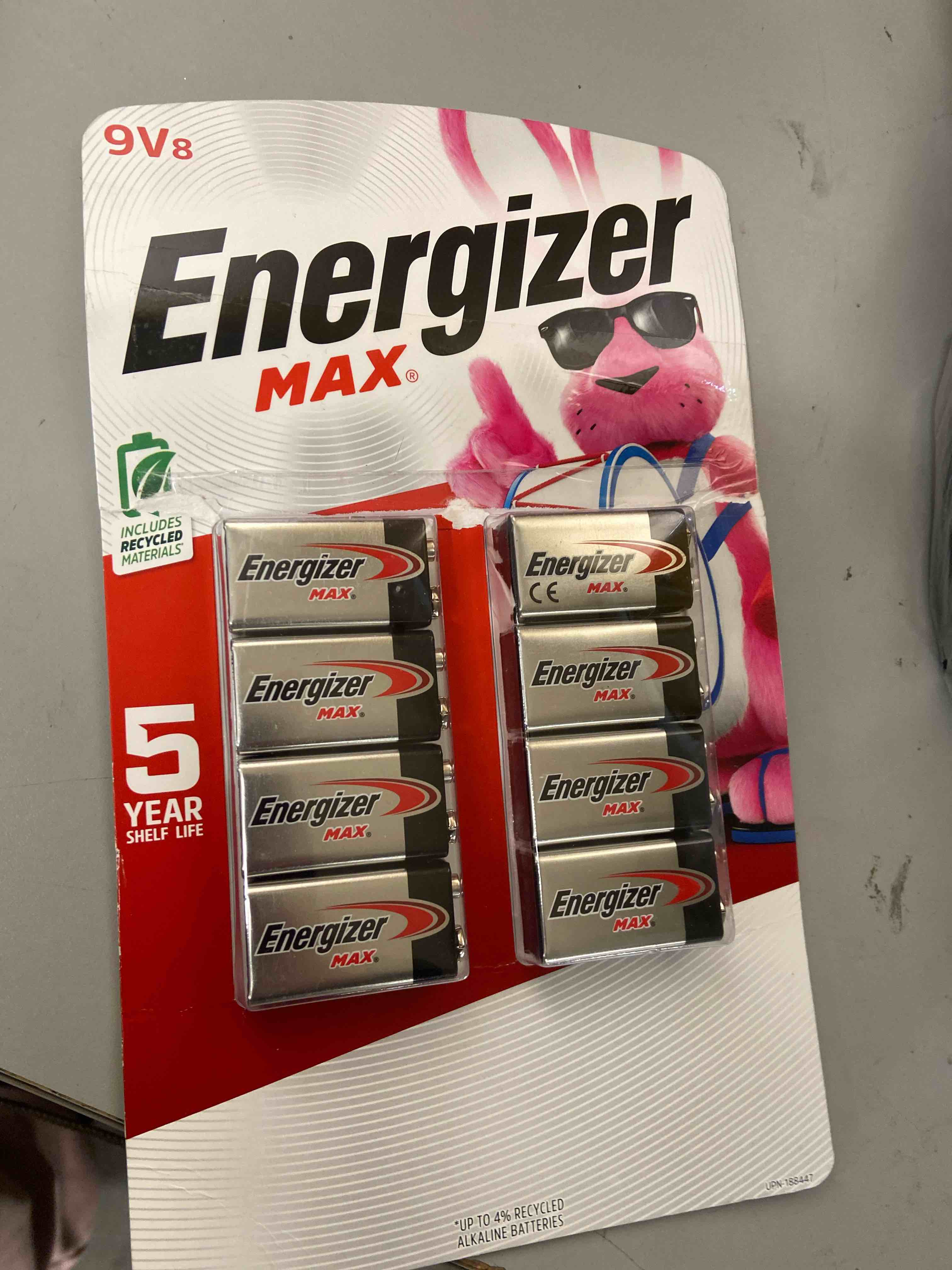 Condition photo showing New/Like New for Energizer MAX Alkaline 9 Volt Batteries  8-Pack