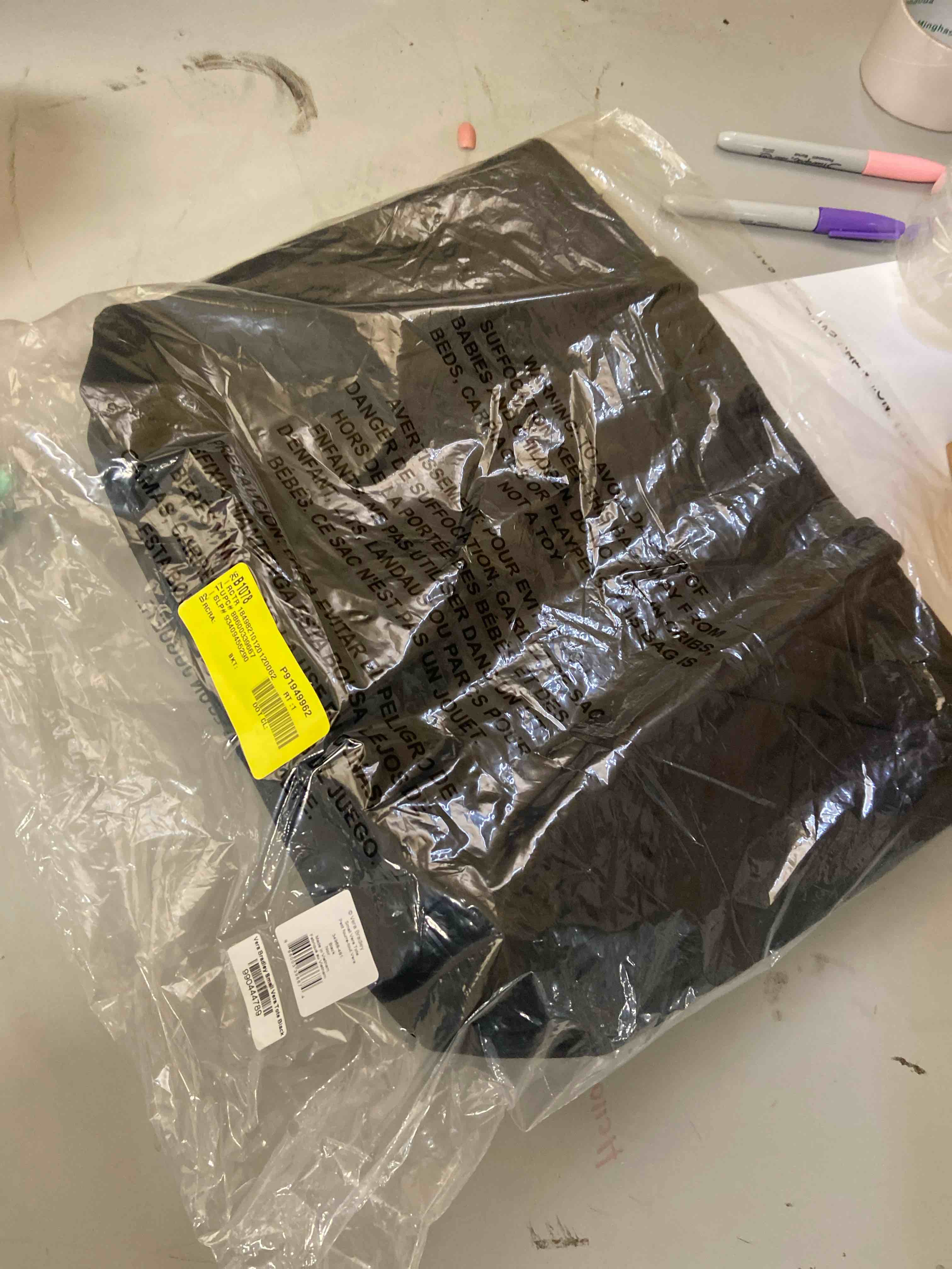 Condition photo showing New/Like New for Vera Bradley Women s Cotton Small Vera Tote Bag Black