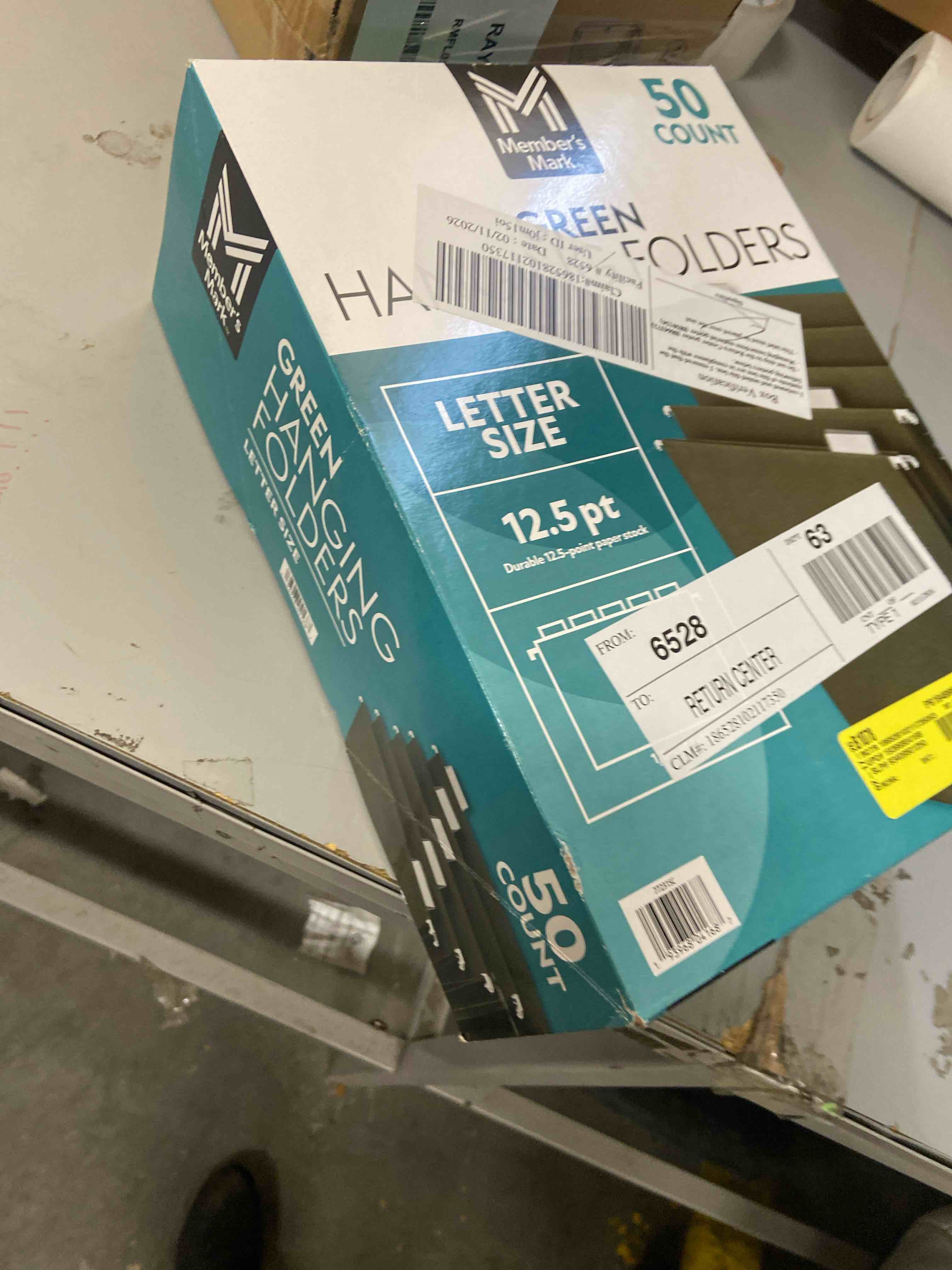 Condition photo showing New/Like New for Member's Mark Hanging File Folders, Letter, 1/5-Cut Tabs, Green, 50/Box