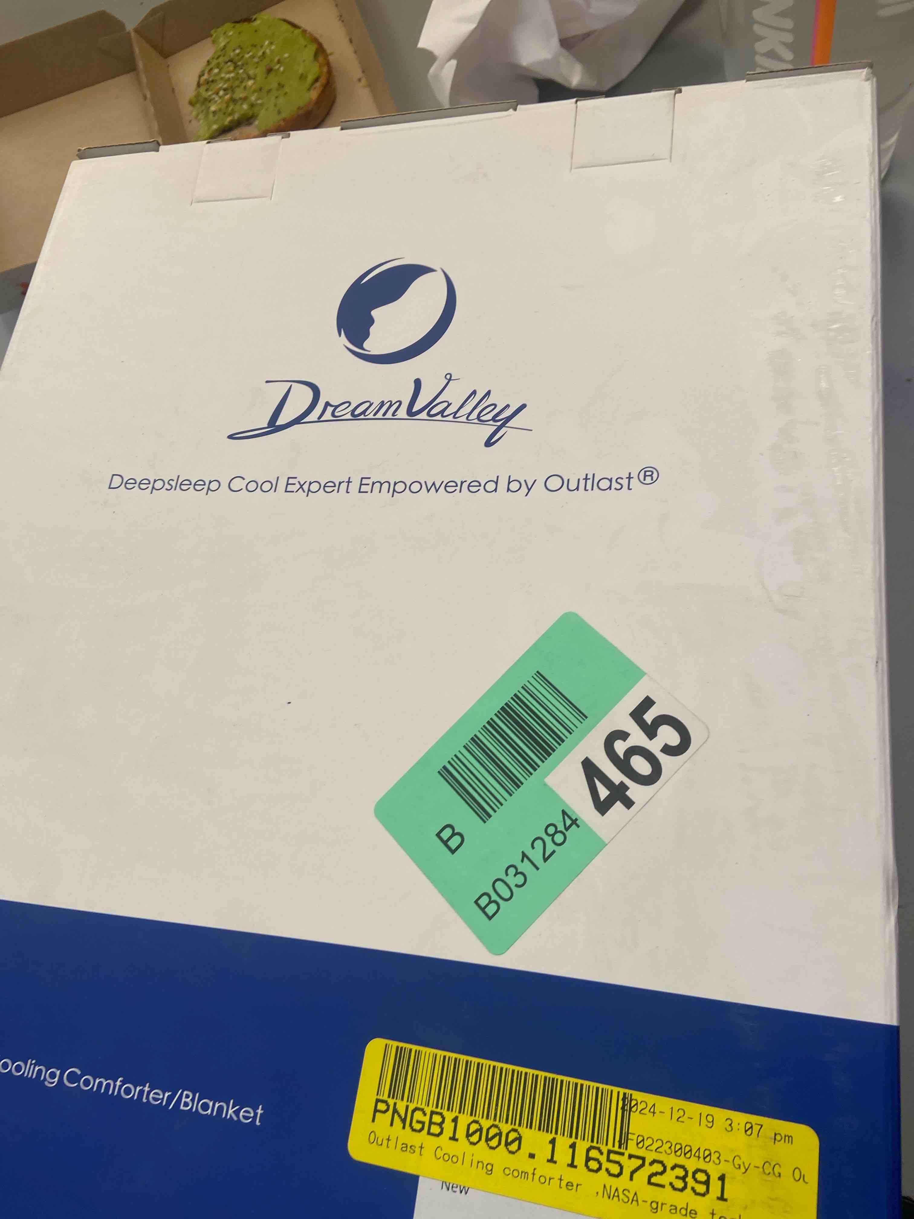 Condition photo showing New/Like New for Dream Valley Outlast® Queen Cooling Comforter, NASA-Grade Instant Cooling Blanket for Hot Sleepers, Luxurious Comforter for All Season, Cool Grey, 90"x90"