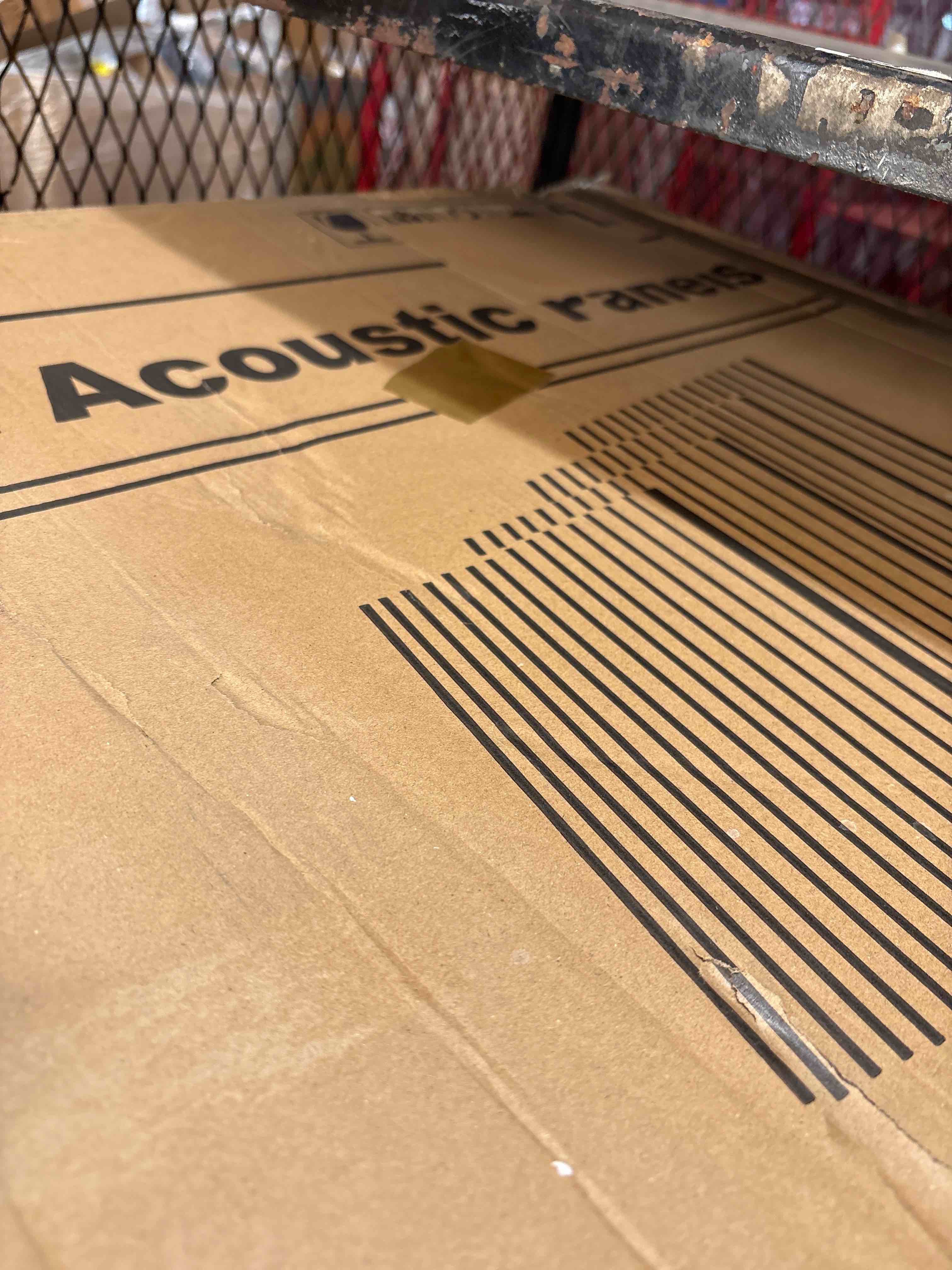 Condition photo showing New/Like New for (123) Wood Panels for Wall - Oak Acoustic Wall Panels - 4PK Wall Wood Panels - 94.49” x 12 - Soundproof Wood Wall Panels for Decor - Acoustic Slat Wood Wall Panels for Interior Decoration of Walls (Oak)