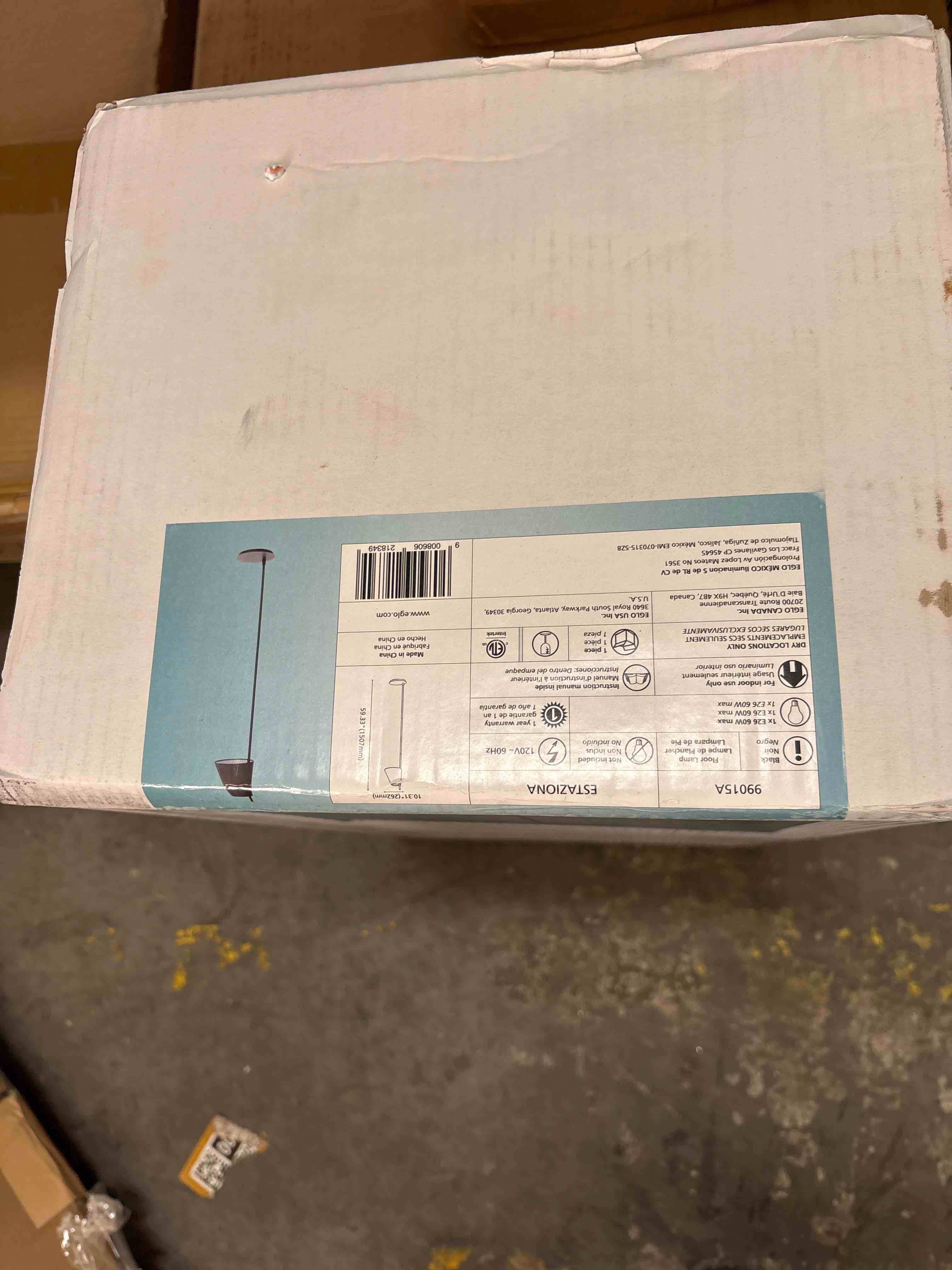 Condition photo showing New/Like New for  Black ESTAZIONA floor light