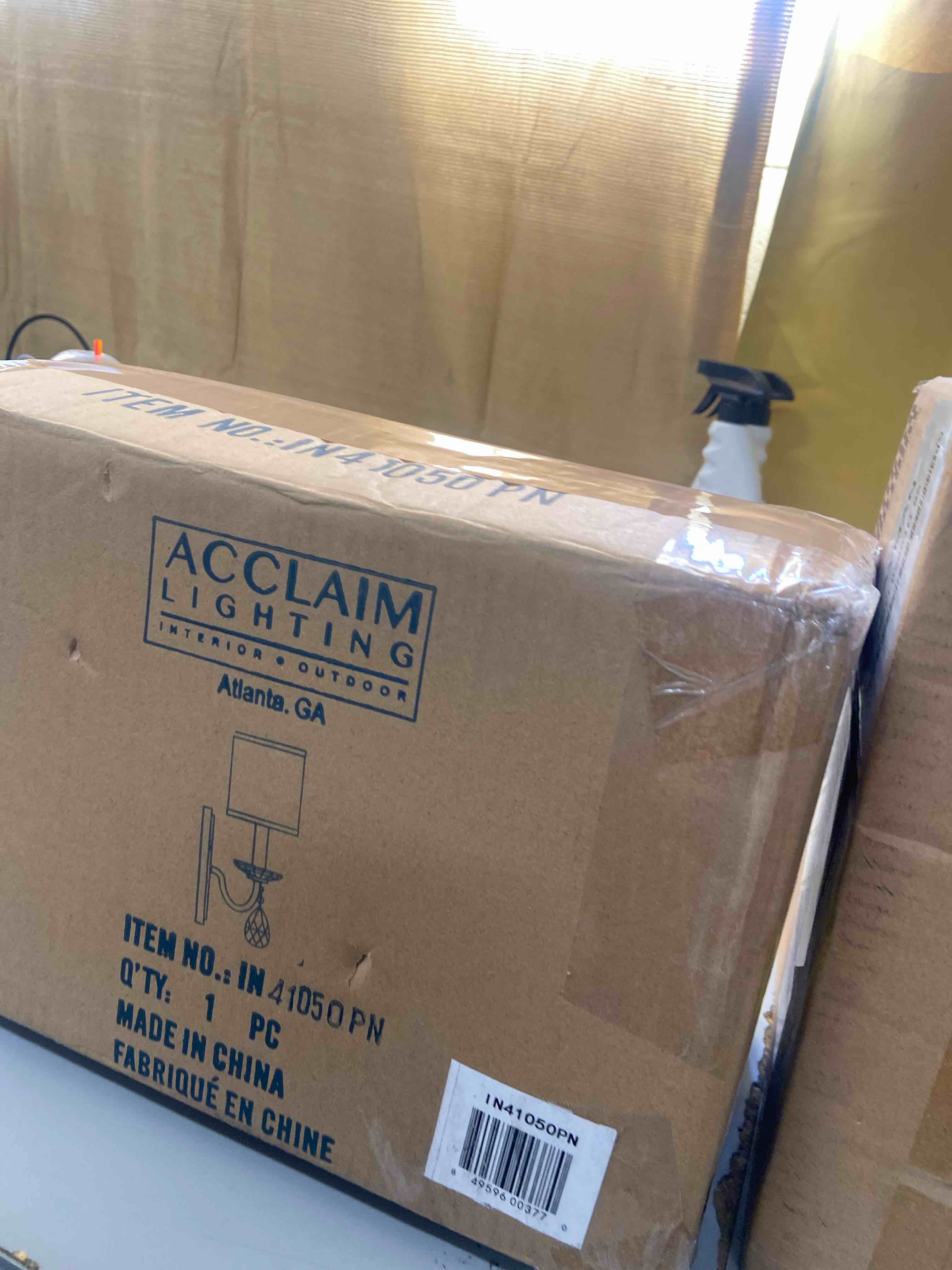 Condition photo showing New/Like New for Acclaim Lighting In41050 Lily 1 Light 5  Wide Wall Sconce - Nickel