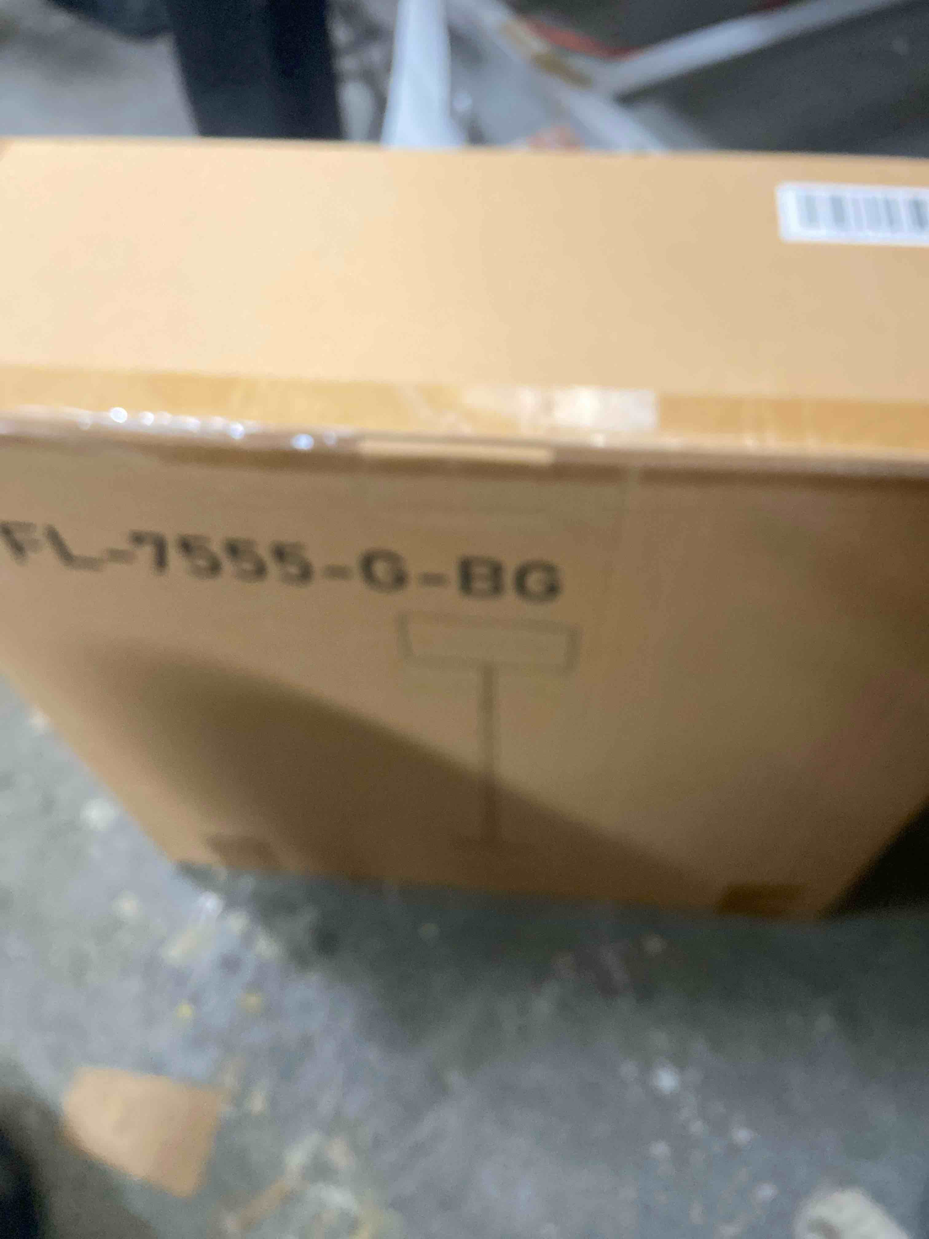 Condition photo showing New/Like New for Ambimall 60'' Modern Floor Lamp with Shade, Tall Lamps for Living Room, Bedroom, Office, Dining Room, Beige Shade with Brown Pole(Without Bulb) beige & brown 60 inches