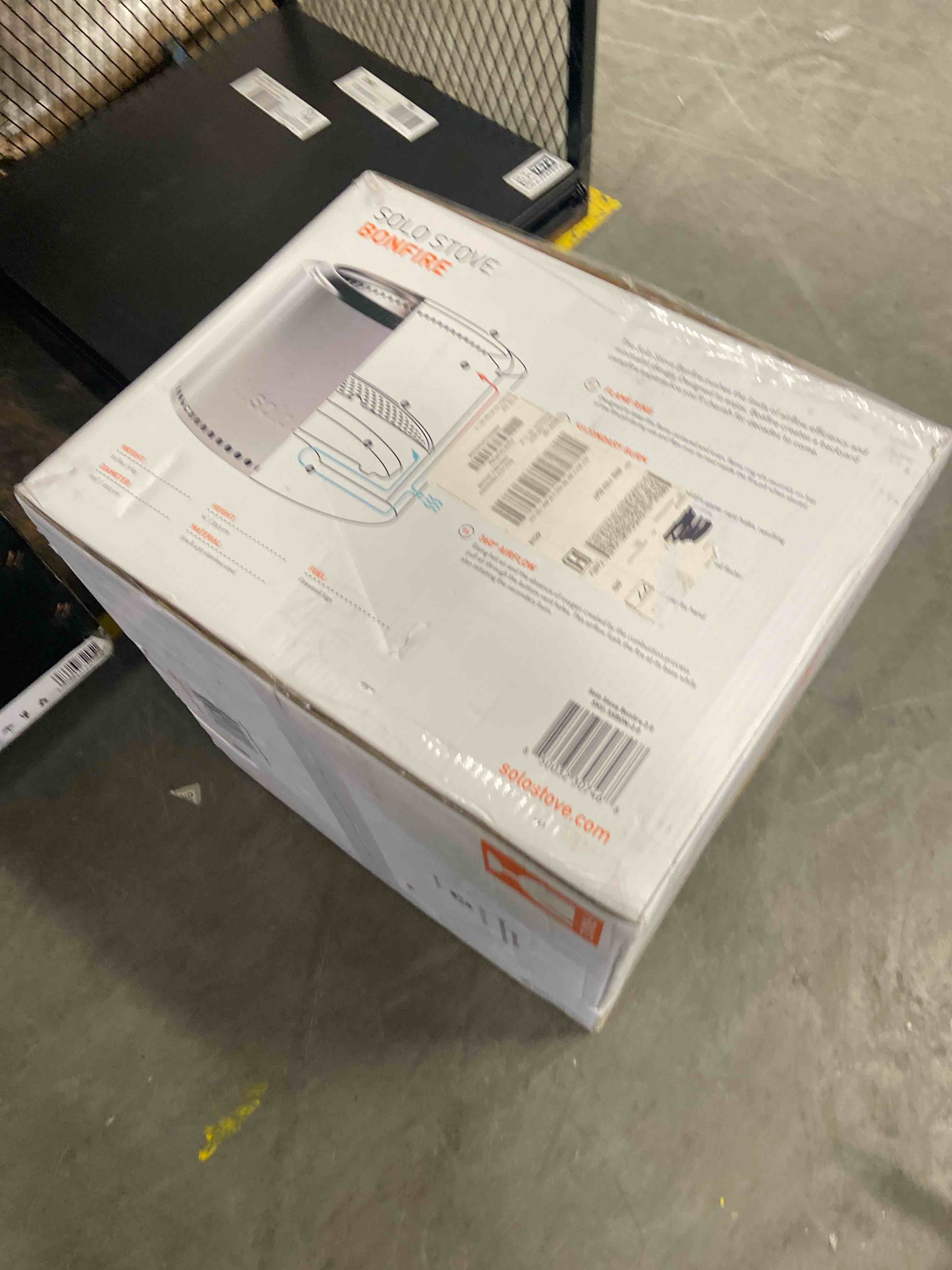 Condition photo showing New/Like New for Solo Stove Bonfire 19.5" Smokeless Fire Pit with Removable Ash Pan | Portable Outdoor Fire Pit | Stainless Steel - Wood Burning Lightweight Fireplace | Ideal for 4-6 People, 20 lbs BONFIRE Silver