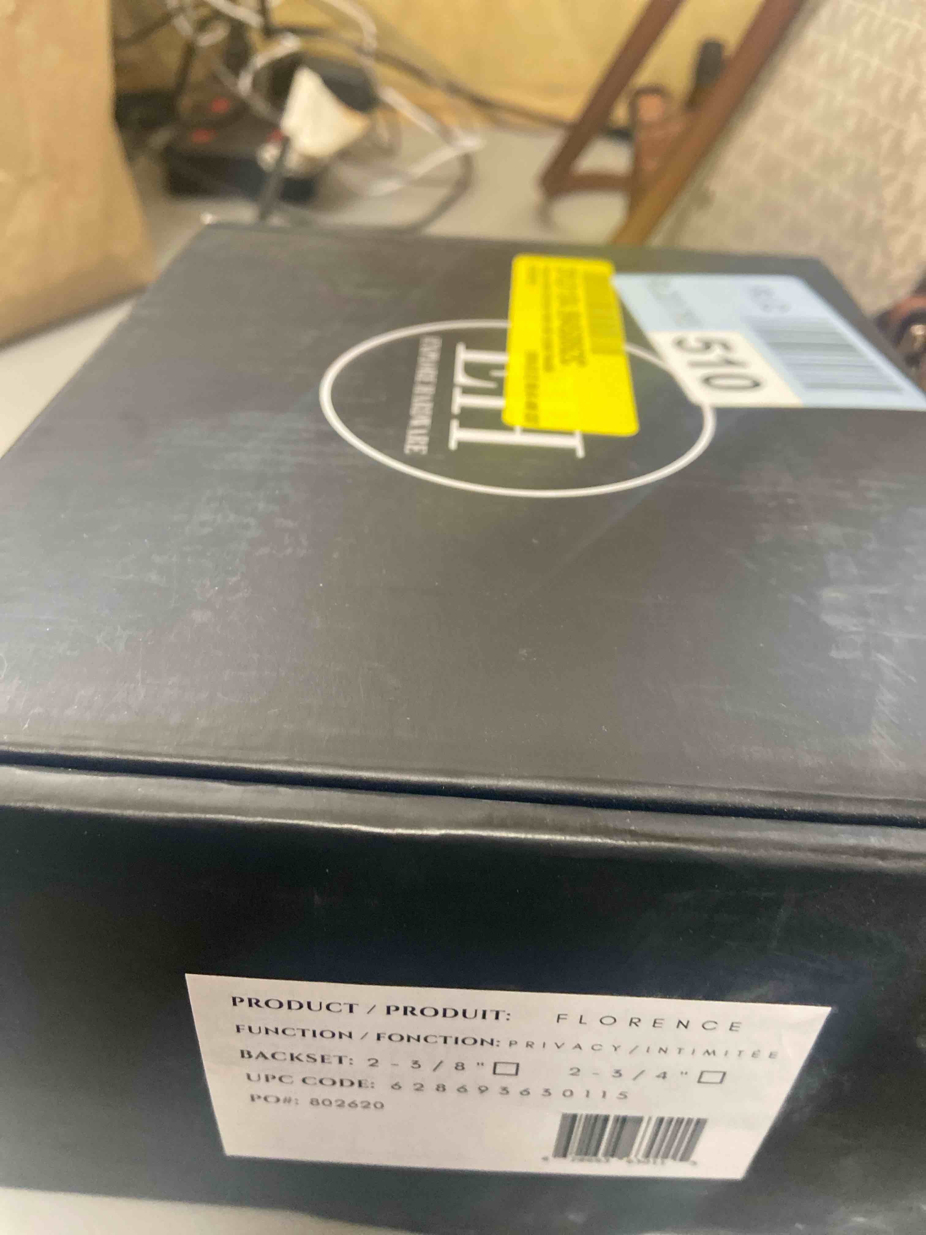 Condition photo showing New/Like New for Explore Hardware Florence Privacy Door Knob – Solid Metal with Clear Crystal Acrylic, Satin Gold Door Handle