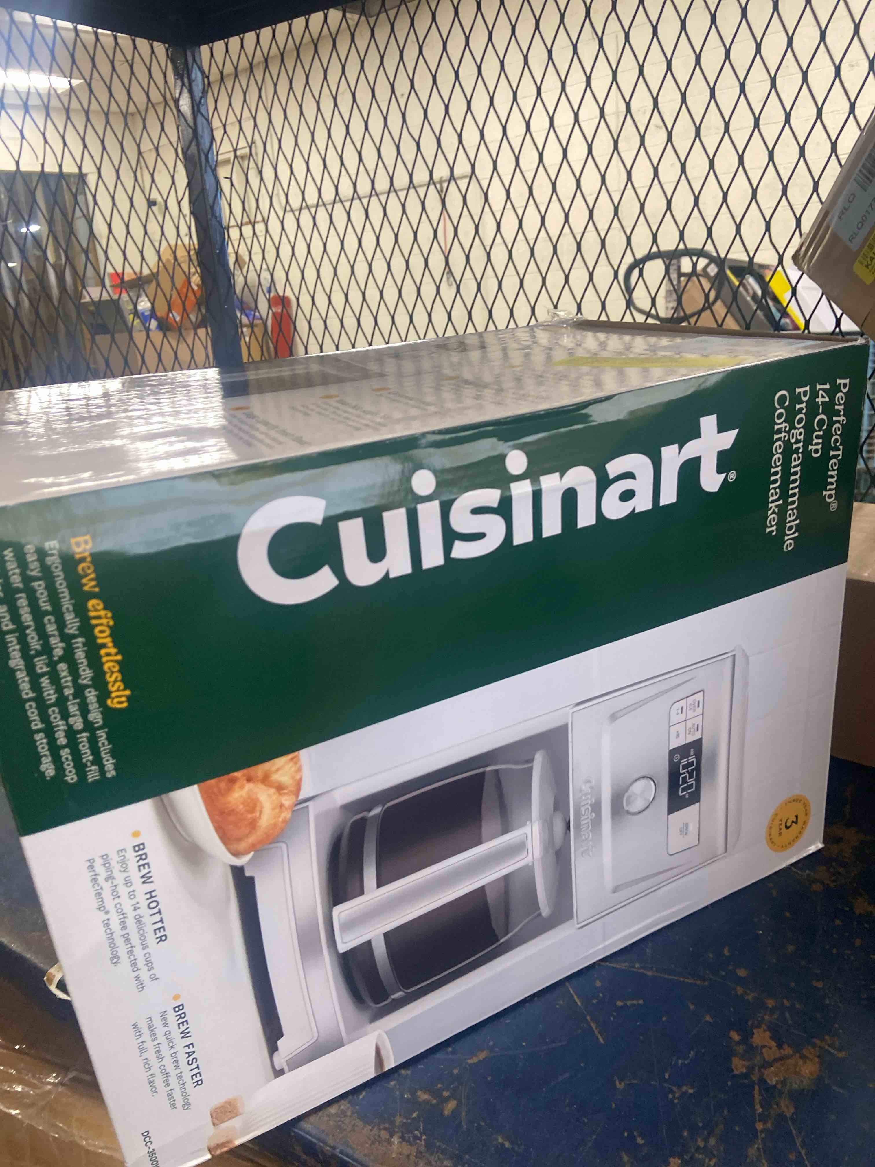 Condition photo showing Good Condition for Cuisinart Coffee Maker, 14-Cup PerfecTemp Programmable Coffee Machine Glass Carafe with 1-4 Cup Setting, Brew Strength Control, Brew Pause, and Over Ice Function, White, DCC-3500W