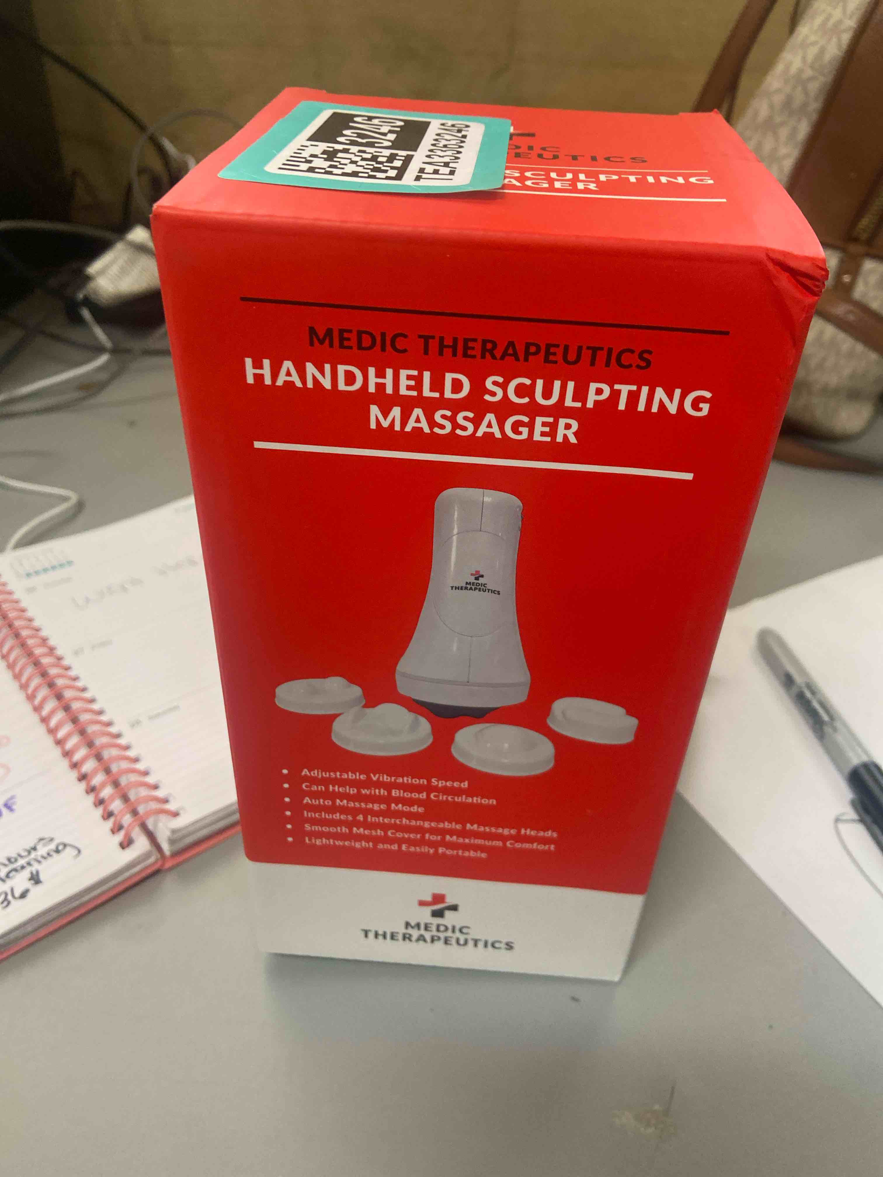 Condition photo showing New/Like New for Medic Therapeutics Handheld Sculpting Massager w/ 4 Interchangeable Heads
