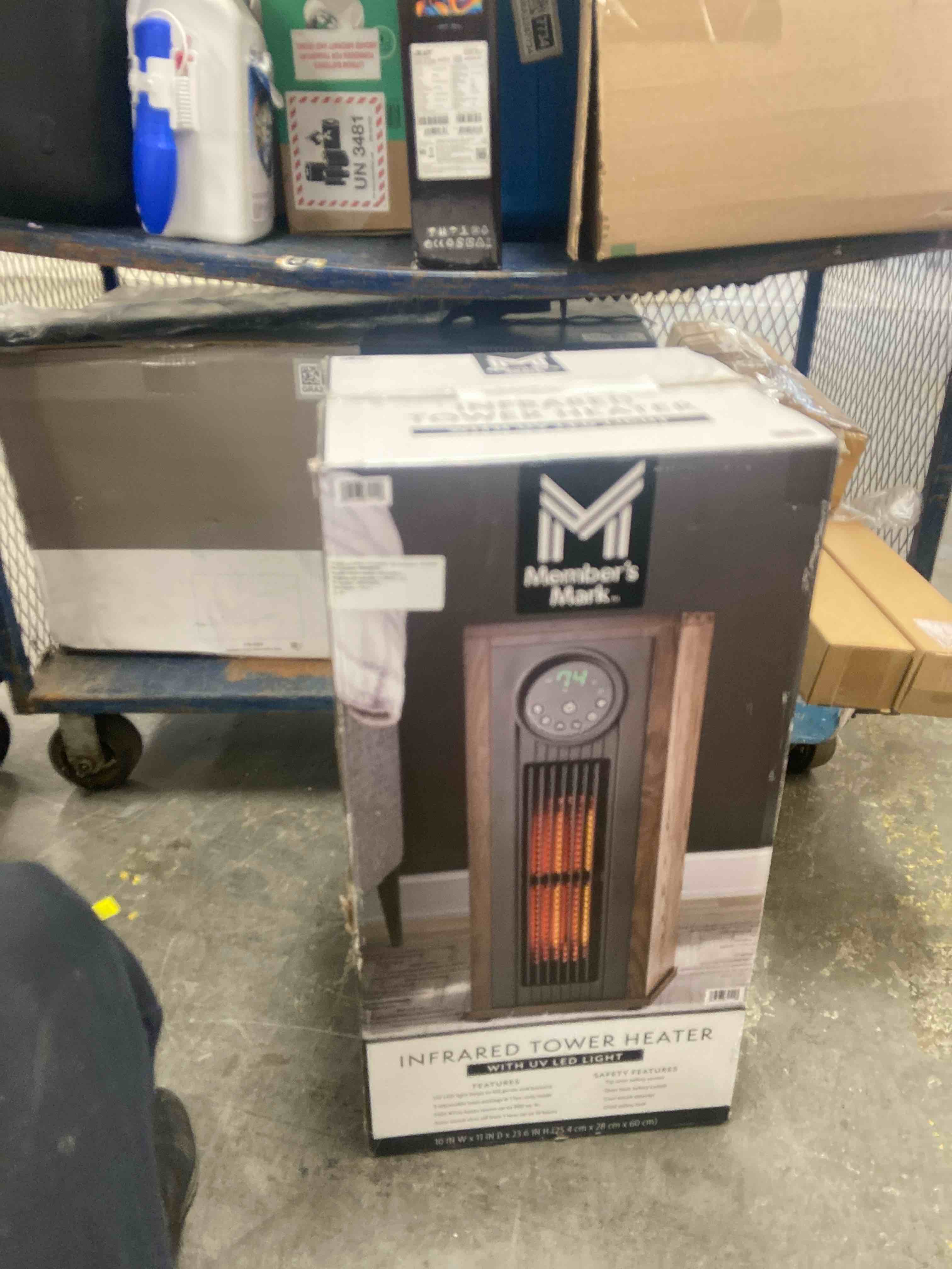 Condition photo showing Good Condition for Member's Mark 23" 1500W Infrared Tower Heater with UV LED Light