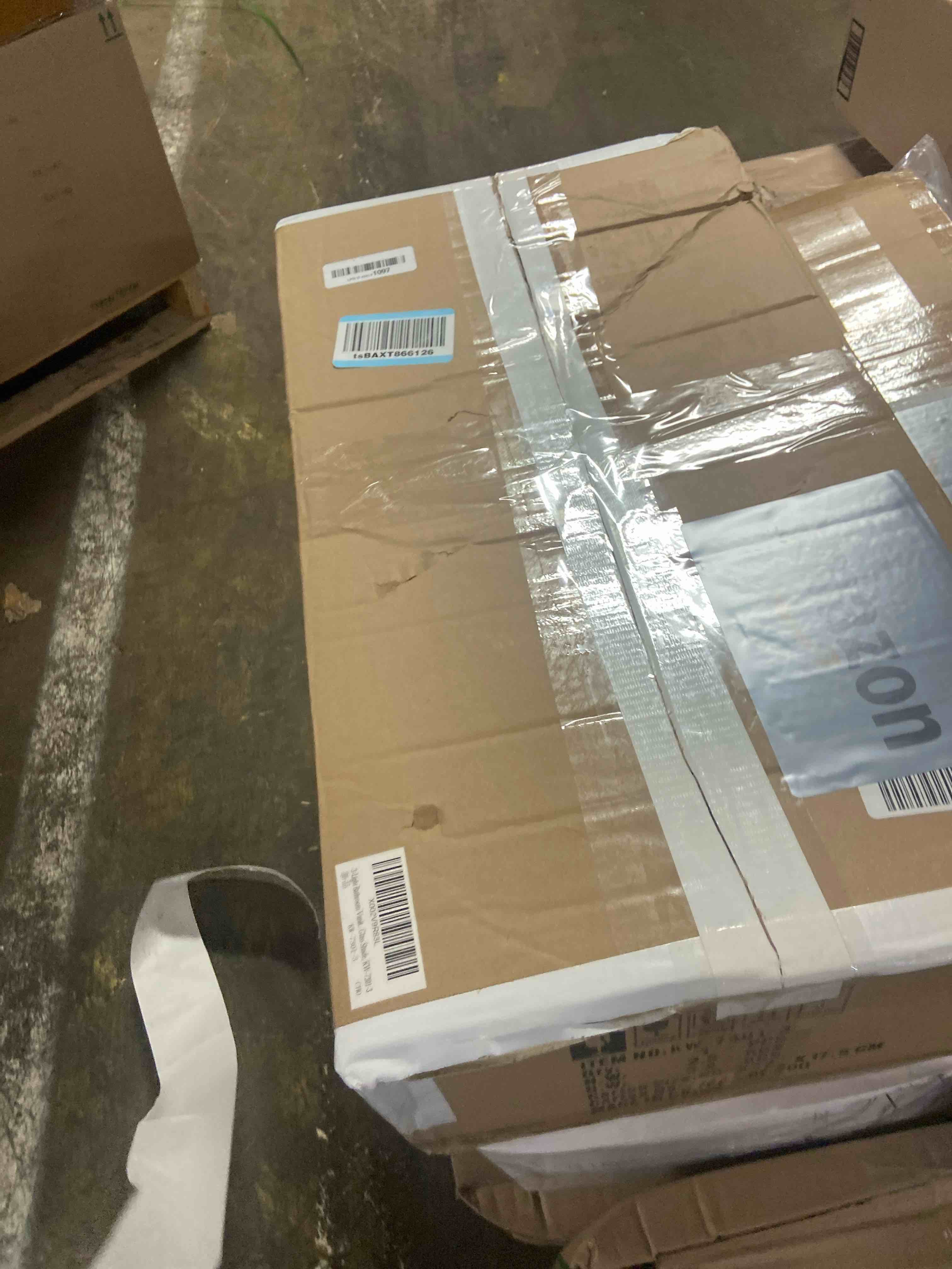 Condition photo showing Good Condition for 3-Light Bathroom Vanity Light Fixtures,Modern Wall Sconces,Bathroom Lights Over Mirror,Wall Mounted Lamp for Kitchen Living Room Bedroom Hallway,Brushed Nickel Finish with Clear Glass Shade Brushed Nickel 3-light