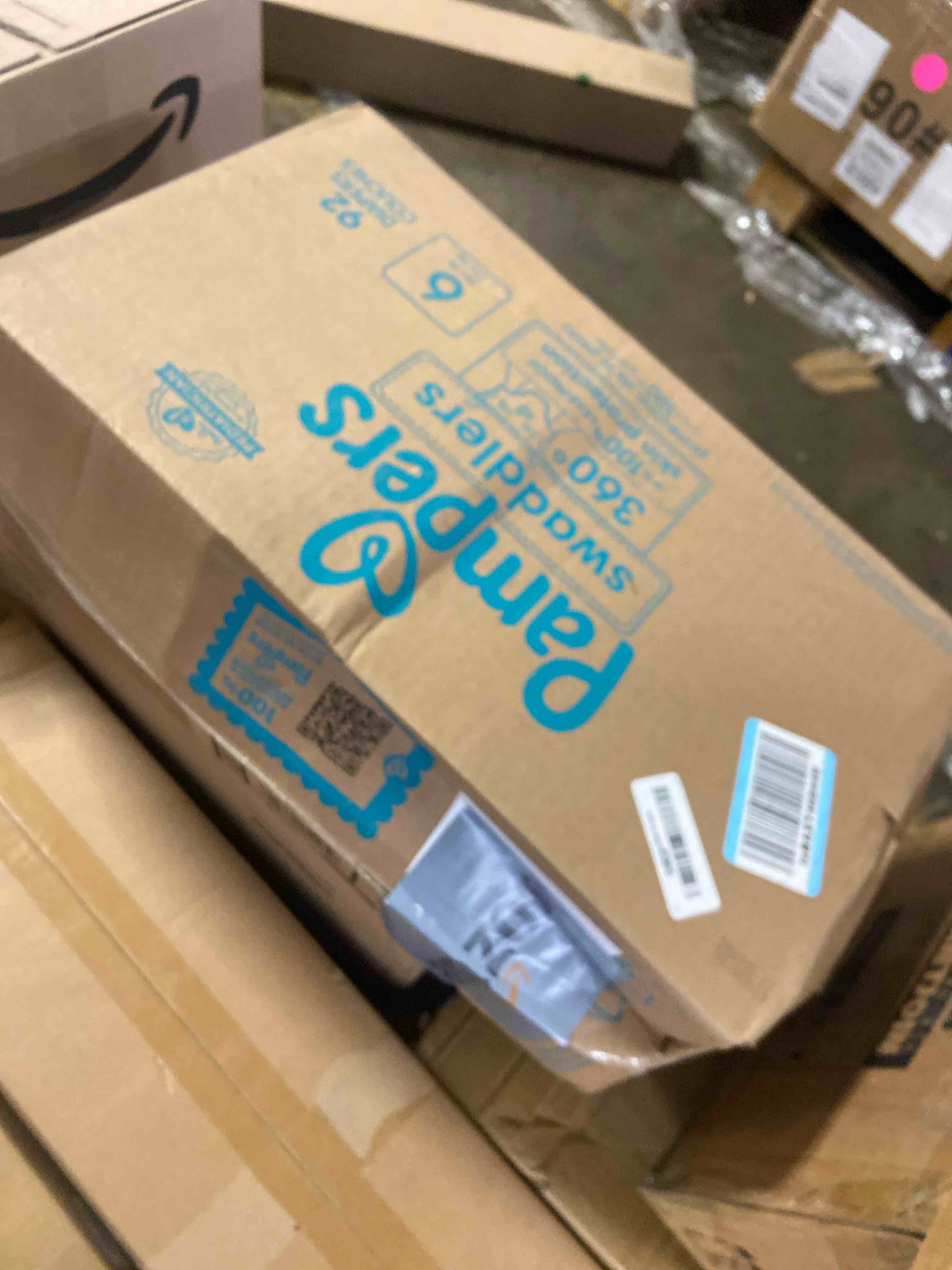 Condition photo showing New/Like New for Pampers Diapers - Swaddlers 360° - Size 6, 92 Count, up to 100% Leakproof Comfy Dry Fit, Designed for Easy Changes, Pull On Baby Diaper (Packaging May Vary) Size 6 92