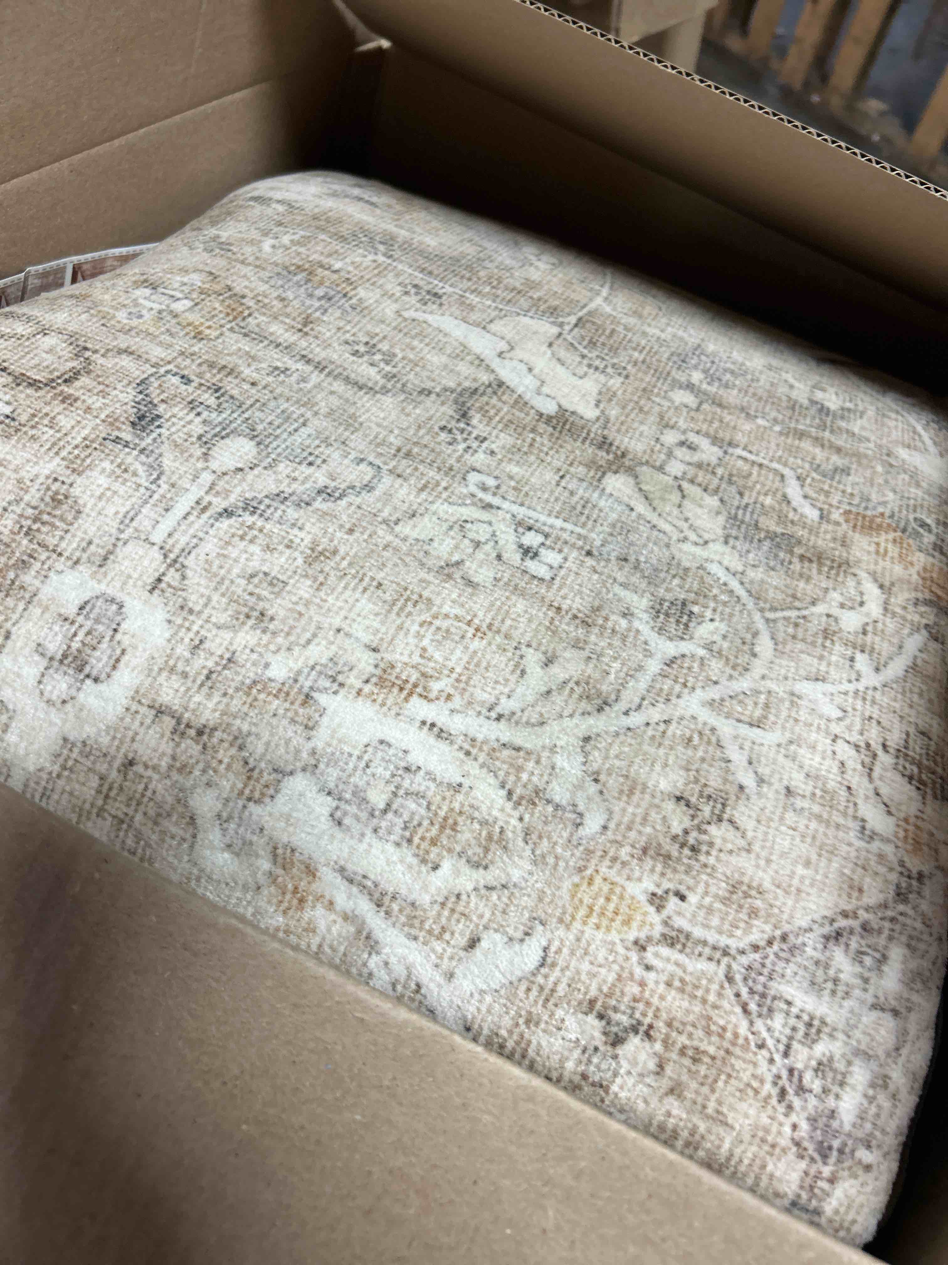 Condition photo showing New/Like New for Collive Washable Area Rug 8x10, Neutral Boho Rugs for Living Room Rugs 8x10 Non Slip Farmhouse Modern Bedroom Carpet Stain Resistant Aesthetic Print Accent Floor Mat for Dining Guest Office - Beige Beige 8' x 10' (Rectangular)