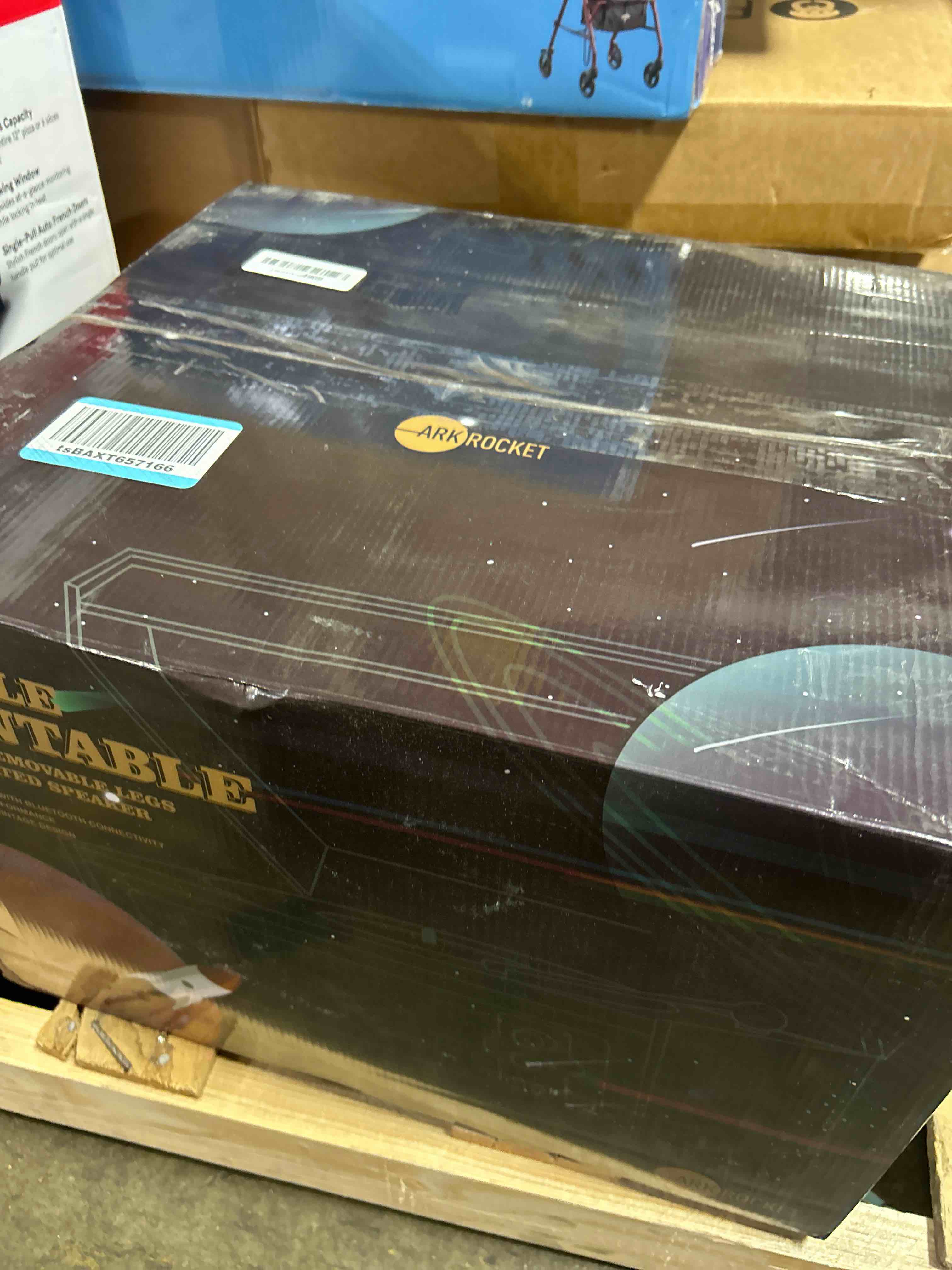 Condition photo showing Good Condition for Vinyl Record Player Turntable with Built-in Bluetooth Receiver & 2 Stereo Speakers, 3 Speed 3 Size Portable Retro Record Player for Entertainment and Home Decoration Brown