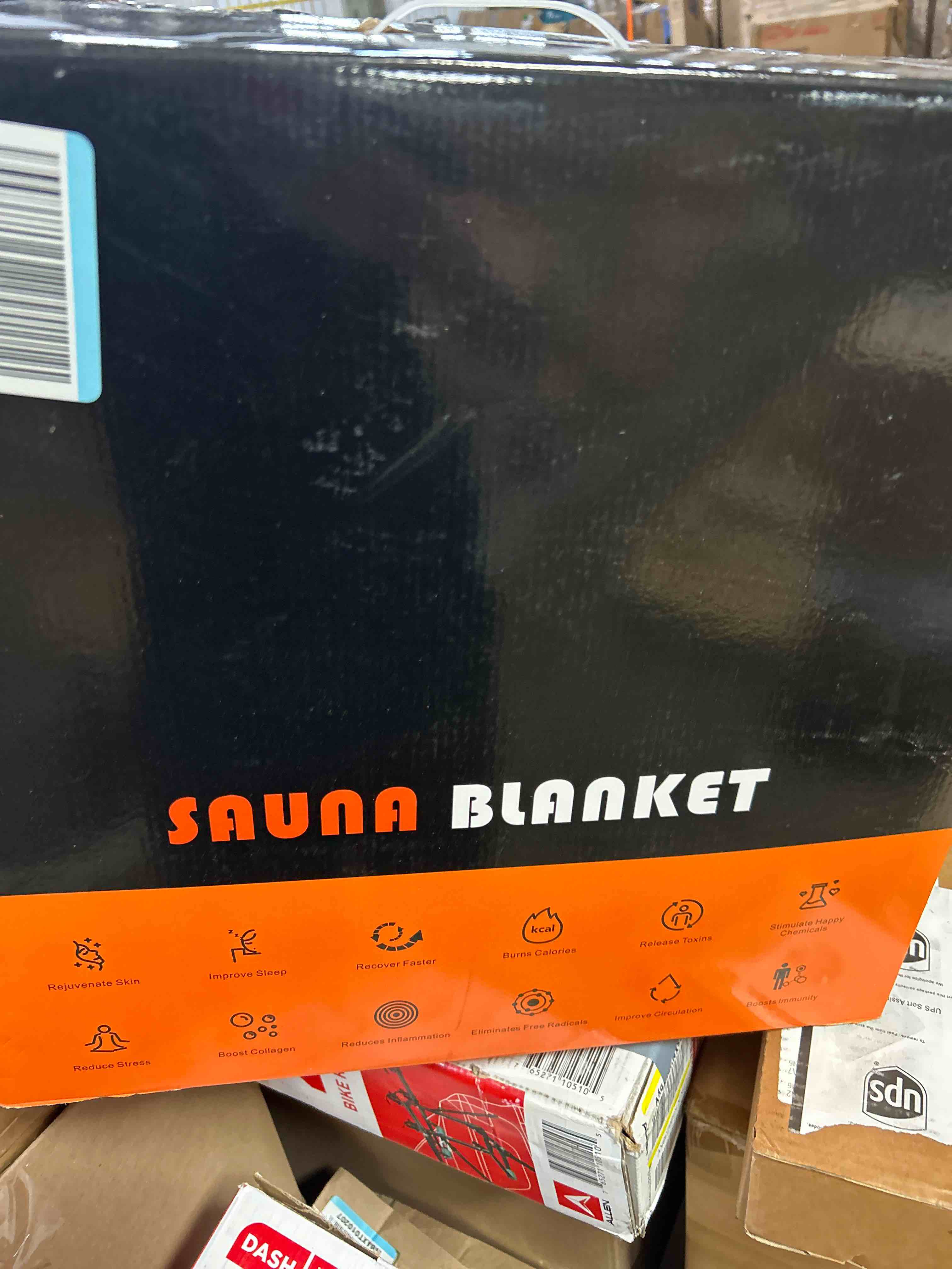 Condition photo showing New/Like New for Sauna Blanket Portable, Sauna Bag for Home Use Weight Loss and Detox, 86–158?, 20–60 Min Timer, Waterproof & Foldable – Includes Remote Control & Carrying Bag (Black)