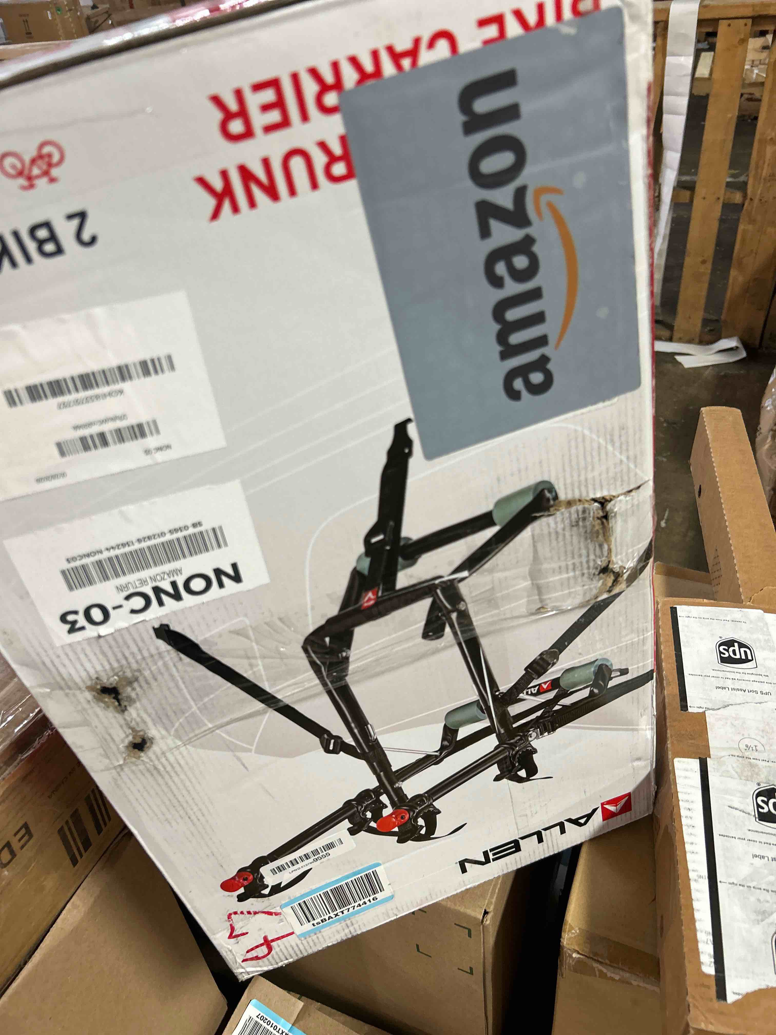 Condition photo showing New/Like New for Allen Sports Deluxe 2-Bike Trunk Mount Rack, Model 102DN-R, Black