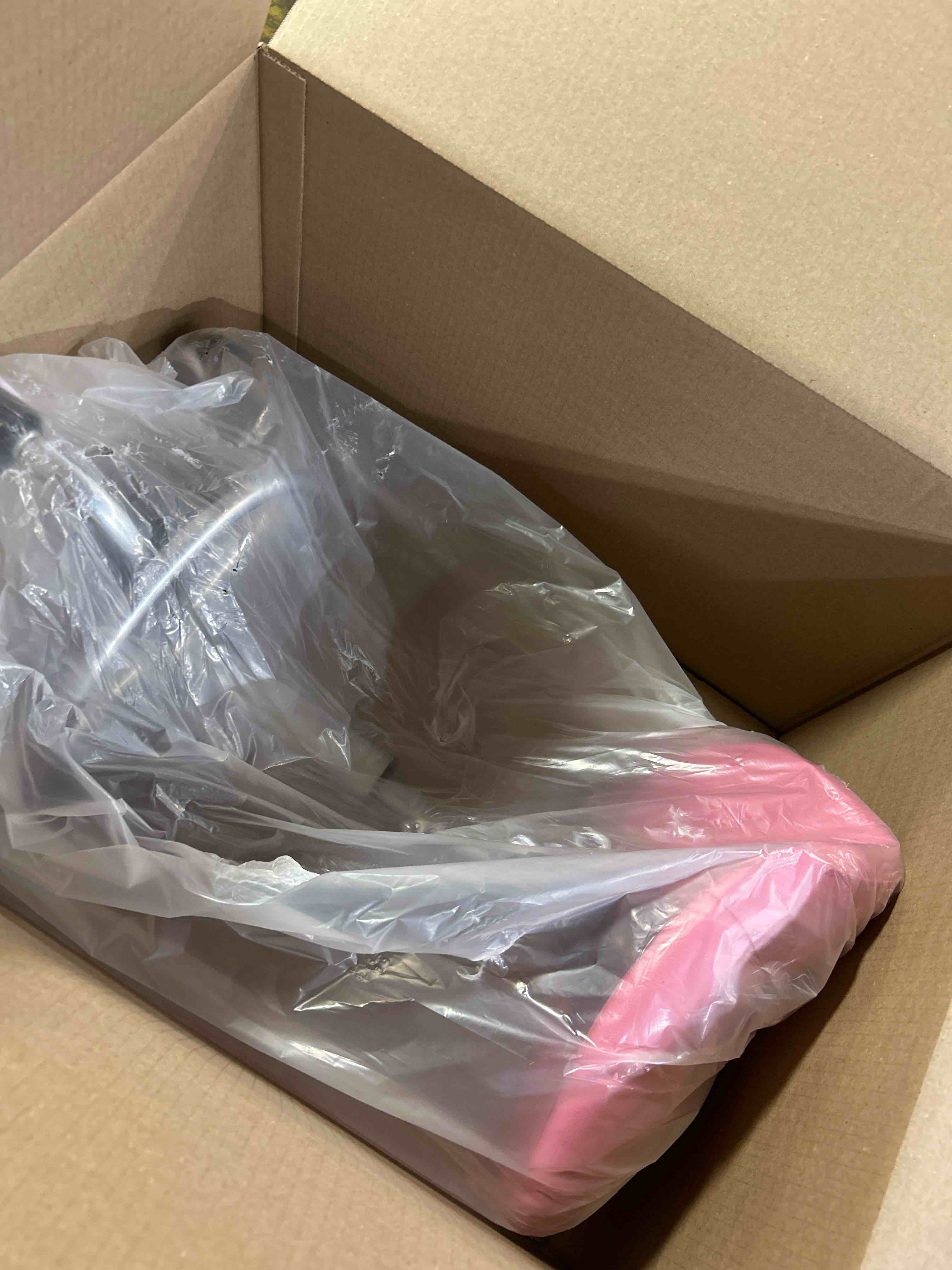 Condition photo showing New/Like New for YEEZEE Saddle Stool Ergonomic- Comfortable Rolling Saddle Stool with Wide Thick Saddle Seat Padding, Swivel Adjustable Saddle Chair with Wheels and Ring Pedal for Medical Massage Salon (Pink)