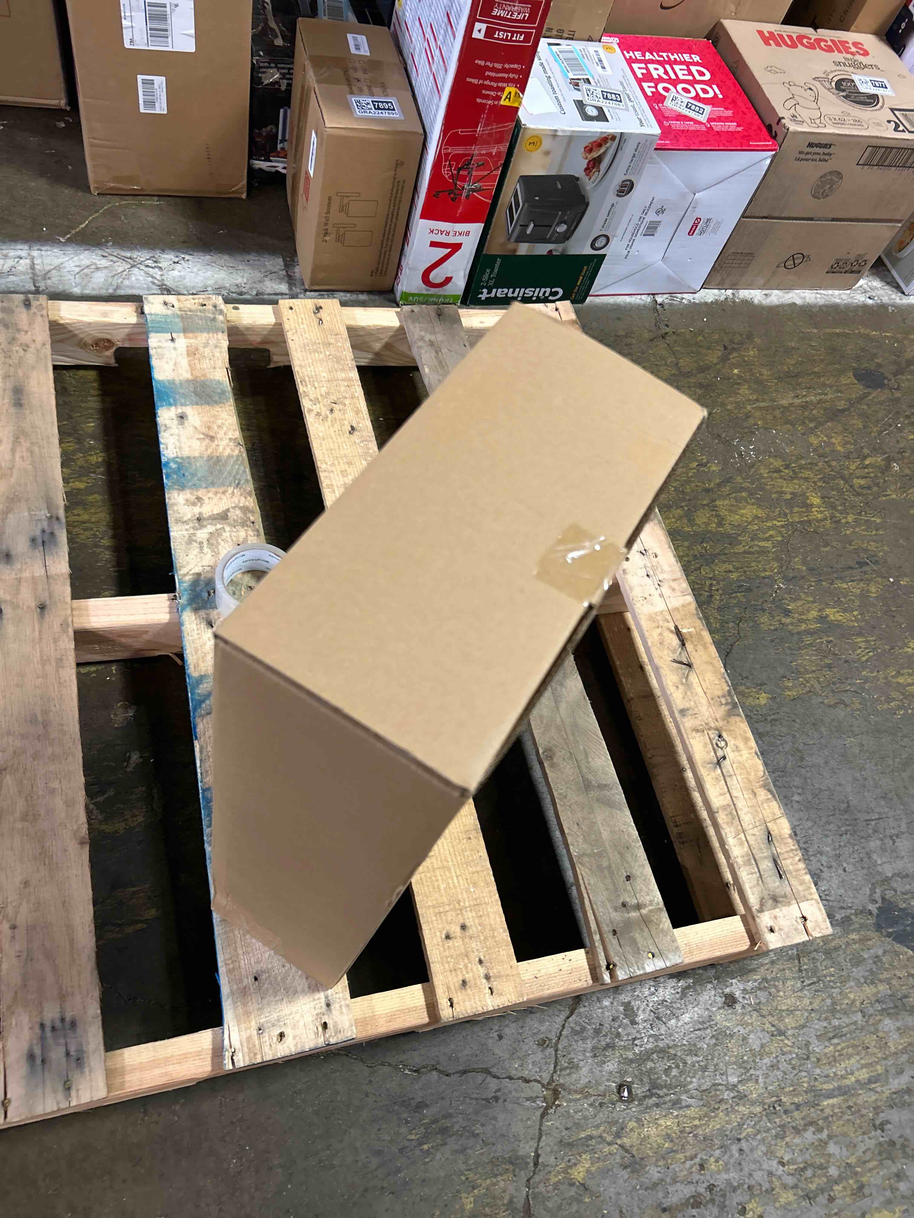 Condition photo showing Good Condition for Snow Pusher, 24-inch Wide Snow Shovel for Driveway, Snow Removal Tool for Car Garage, Sidewalks and Doorways, Snow Pusher Shovel with Ergonomic Grip and Aluminum Strip, Orange