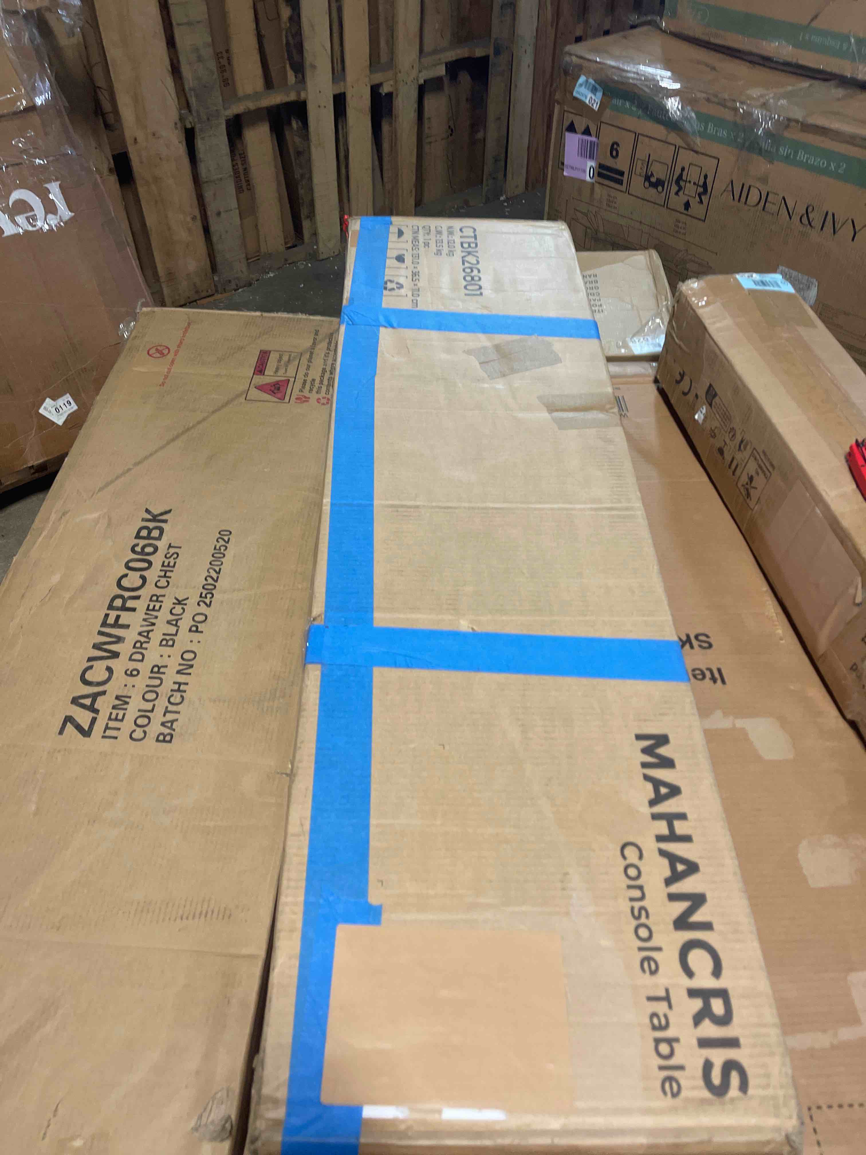 Condition photo showing New/Like New for 78.7'' Narrow Console Table with Adjustable Height (24.3"-32.7") & 2 Power Outlets, Skinny Sofa Table Behind Couch, L-Shaped Long Entryway Table for Living Room, Rustic Brown CTHR820E01