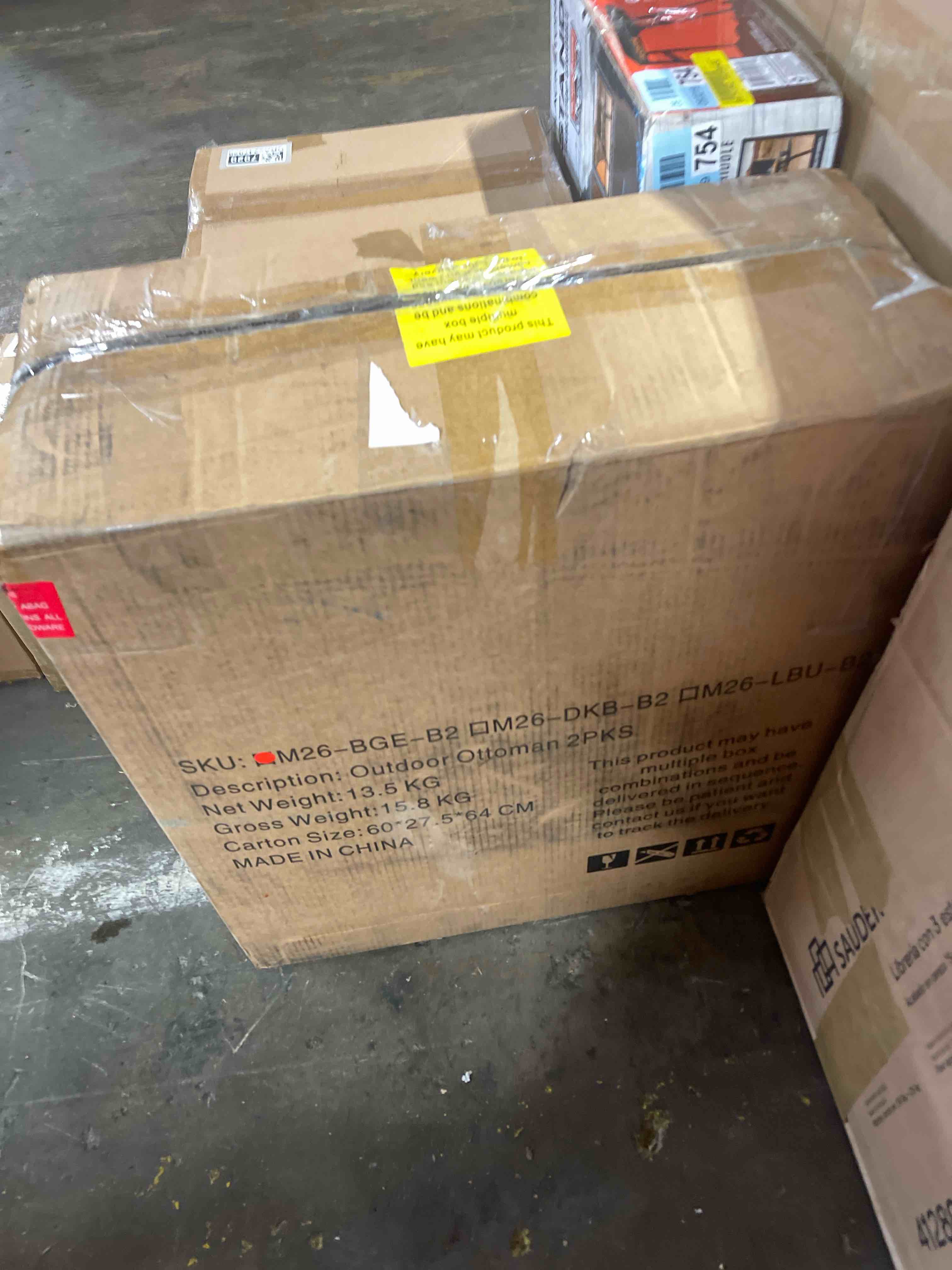 Condition photo showing New/Like New for Crosley Palm Harbor Outdoor Wicker Ottoman