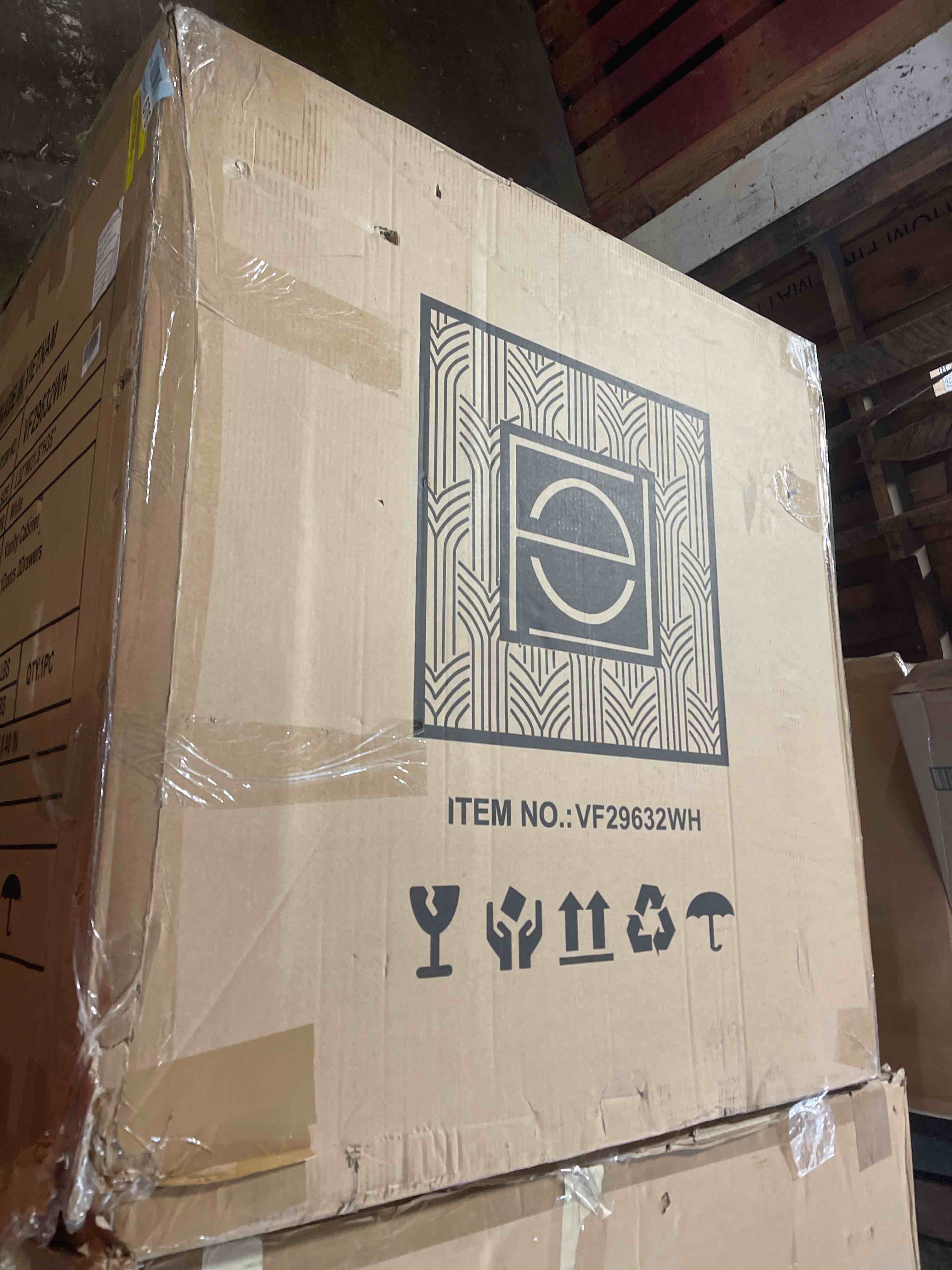 Condition photo showing New/Like New for 39 in. W x 21 in. D x 32.5 in. H 2-Doors Bath Vanity Cabinet without Top in Silver