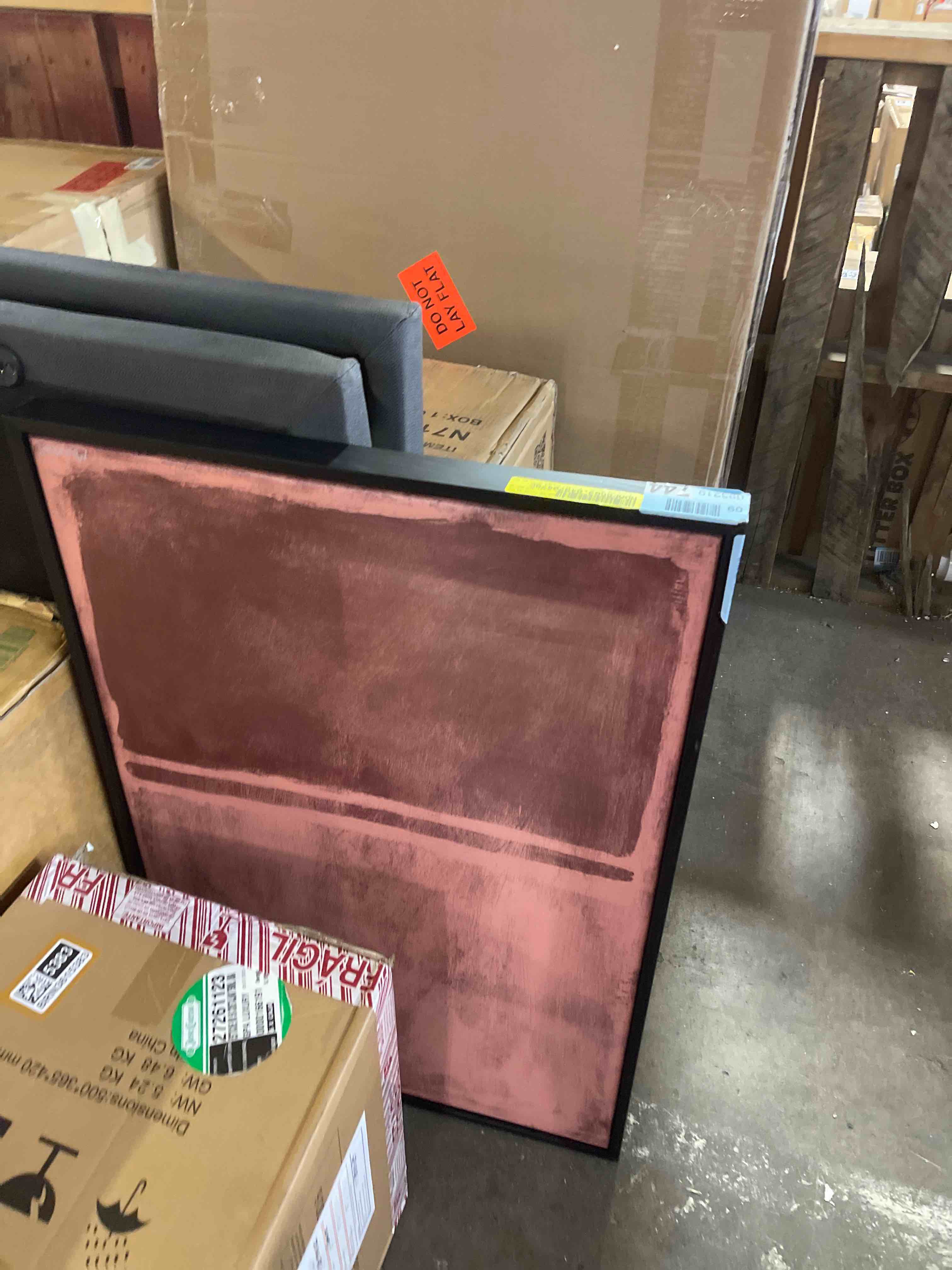 Condition photo showing New/Like New for Marmont Hill Along the Runway Floater Framed Painting Print on Canvas