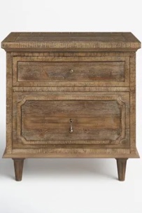 Rahul Rustic Nightstand with USB 
