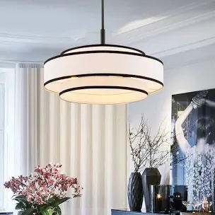 Aasim 5 Light shaded drum chandelier