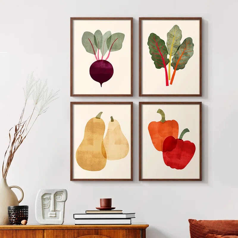 Shuffle IV Framed Print - Set of 4 (Set of 4