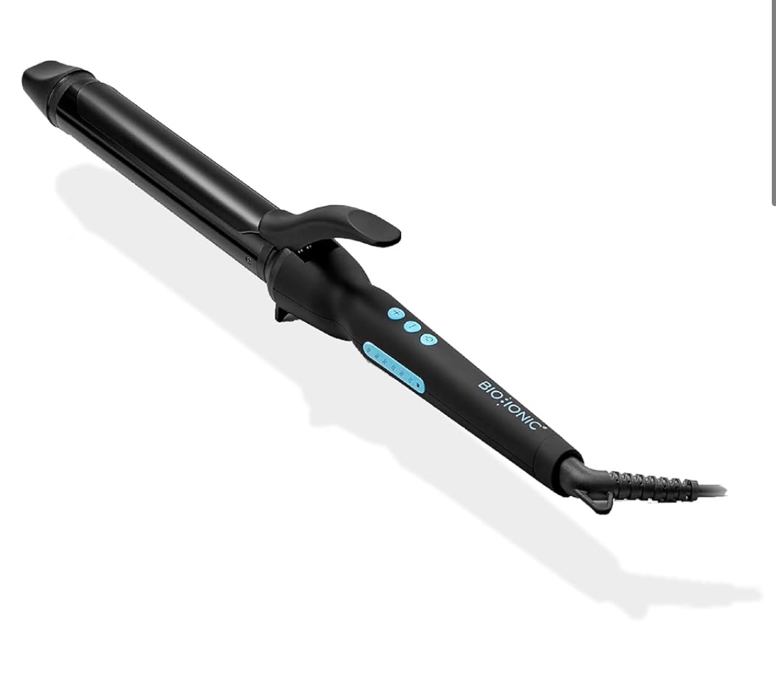 Bio Ionic Long Barrel Styler, Curling Iron with Moisture Heat Technology & NanoIonic MX, Versatile Curling Wand with Adjustable Heat Settings, Hair Curler with Extended Barrel