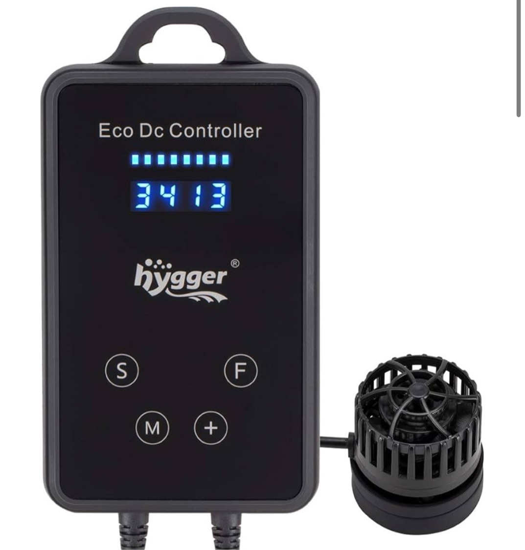 hygger Quiet Magnetic Aquarium Wave Maker, 1600GPH DC 12V Powerhead with Digital Led Display Controller, Submersible Water Inverter Circulation Pump for Fish Tank 3-25 Gallon