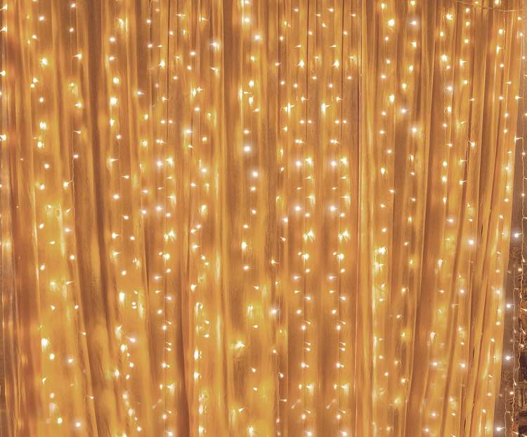 Twinkle Star 300 LED Curtain String Lights, 12 Modes Plug in Fairy Lights for Bedroom,Wedding,Party,Birthday, Hanging Twinkle Lights for Indoor Outdoor Wall Window Backdrop Decoration, Warm White