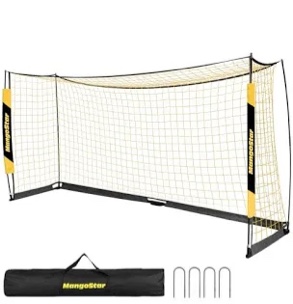 Soccer Goal, 12X6 FT Soccer Goals for Backyard Portable Net Collapsible Metal Base, Quick Setup Soccer Net for Indoor Outdoor Practice Training with Carry Bag