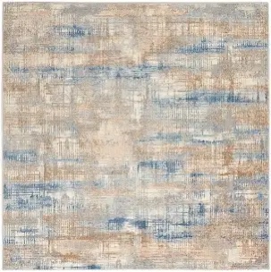 wayfair southwestern blue/tan area rug 5x8