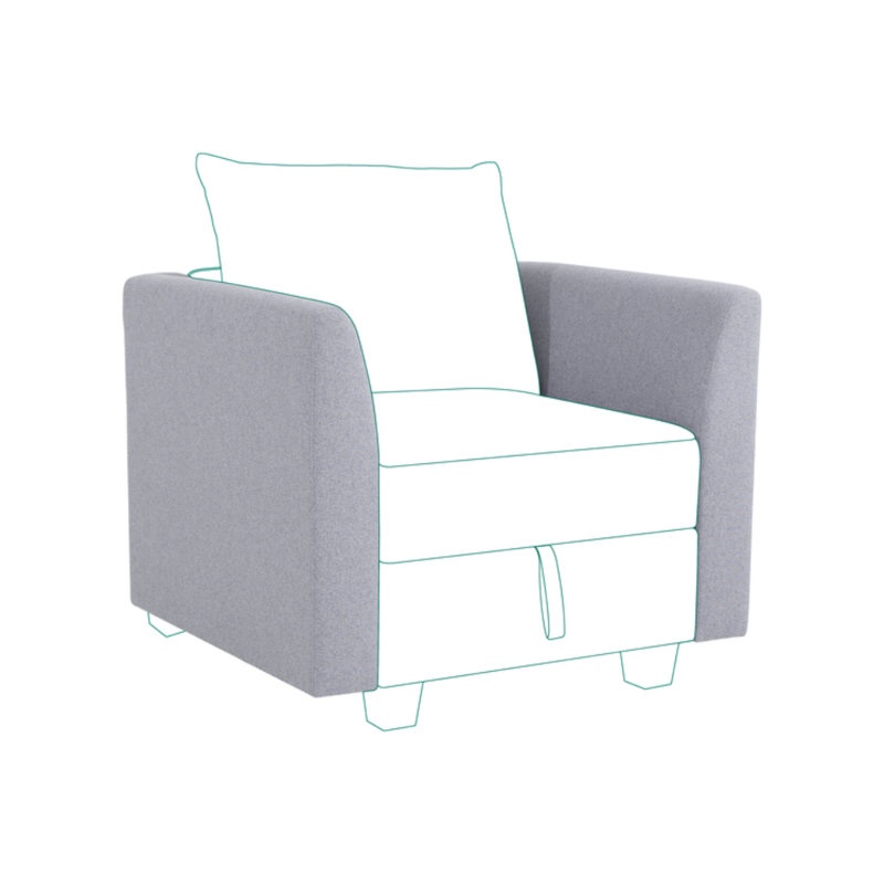 Modern DIY Sofa Armrest Module for Modular Sectional Sofa - Pair of Armrests for Sectional Couch
