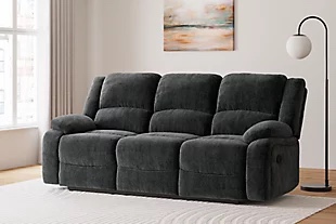 Folding Backrest Power Recliner Sofa, Grey, Box 2 Of 2